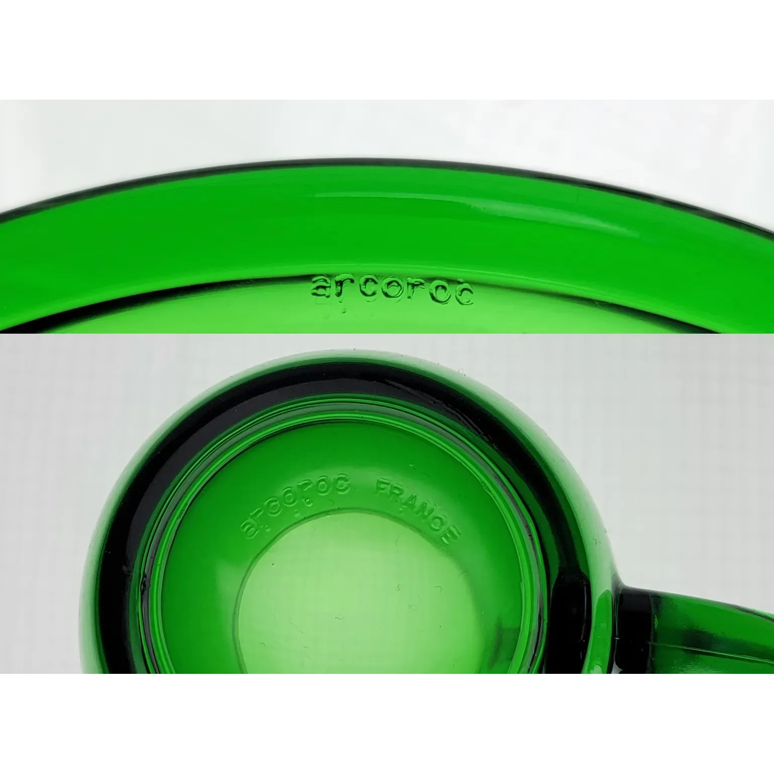 Large Set Arcoroc France Green Cacoon Buffet & Salad Plates & Mugs - 78 Pieces - View 8