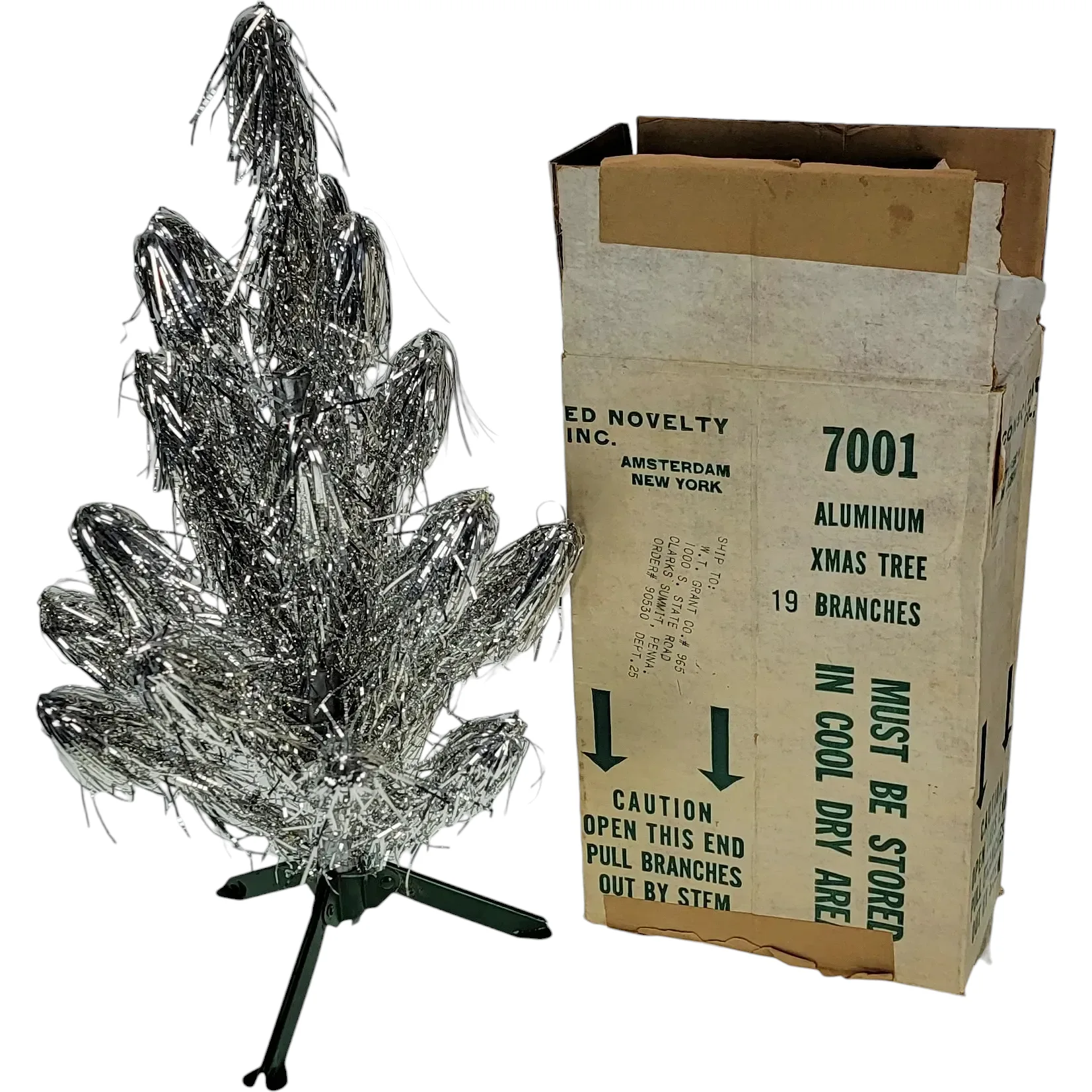 Vintage Aluminum Christmas Tree 21" Consolidated Novelty 7001