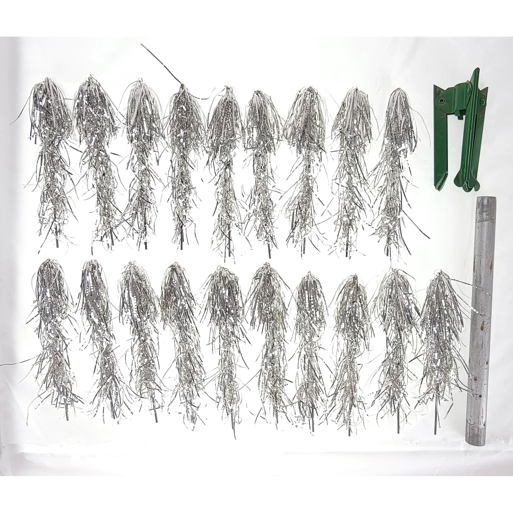 Vintage Aluminum Christmas Tree 21&quot; Consolidated Novelty 7001: wood, red, vintage, vintage (side view) - Holiday, Seasonal