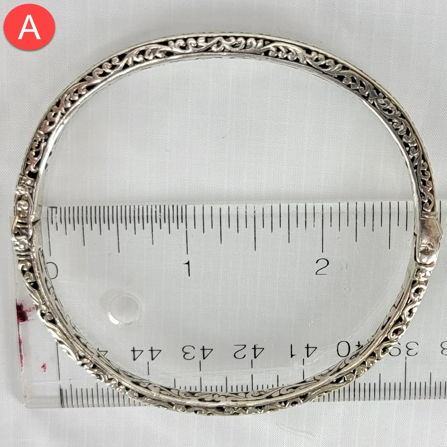 Set of 3 Sterling Silver 925 Sarda Bangle Bracelets - View 7