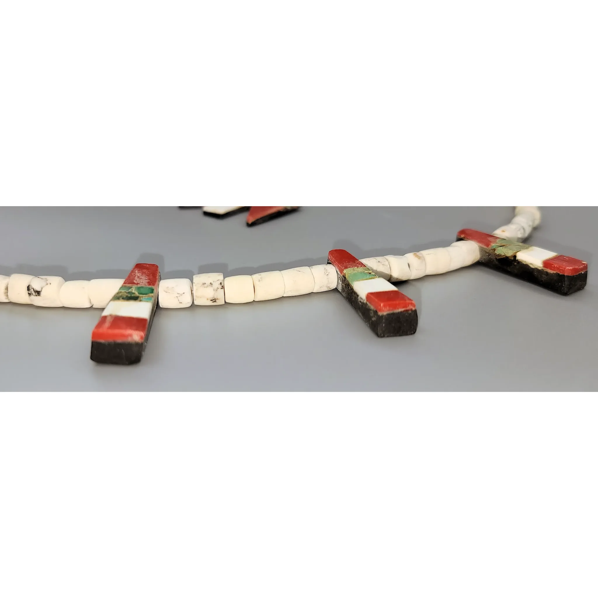 Vintage Santo Domingo Pueblo Thunderbird Necklace & Earrings - View 15