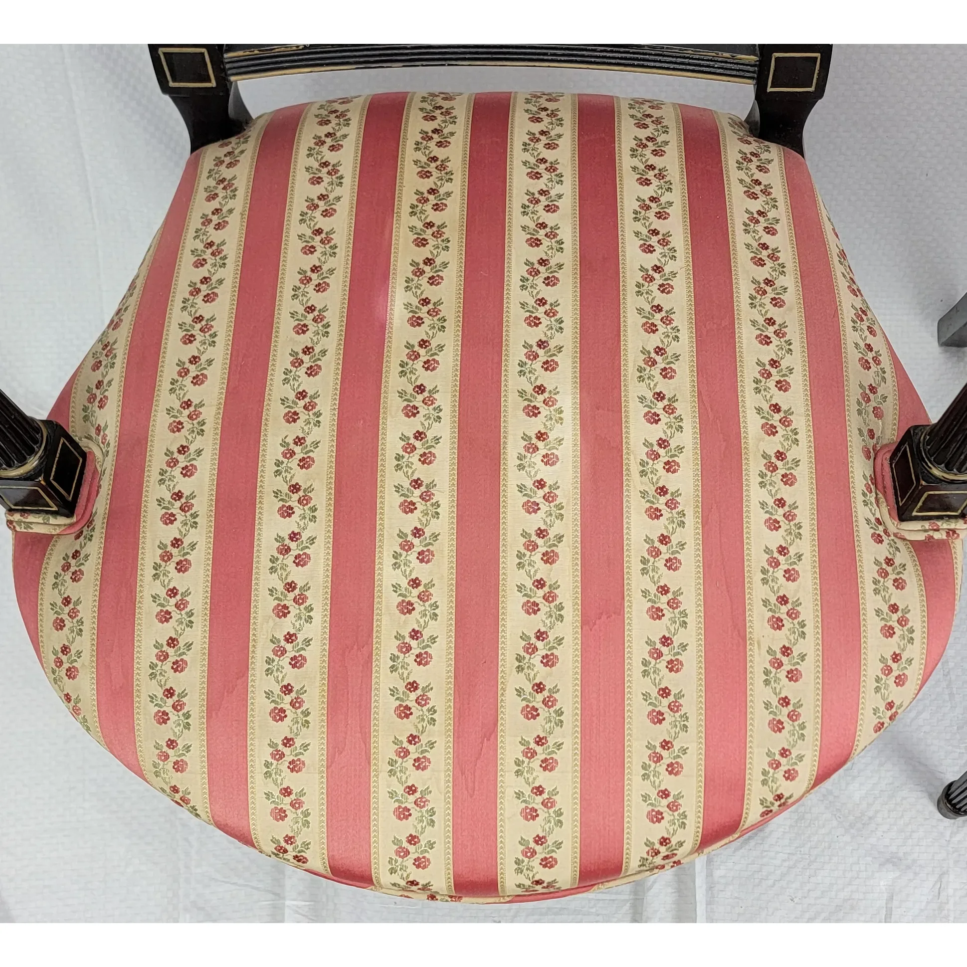 Pair Ebonized and Gilt Regency Arm Chairs - View 13