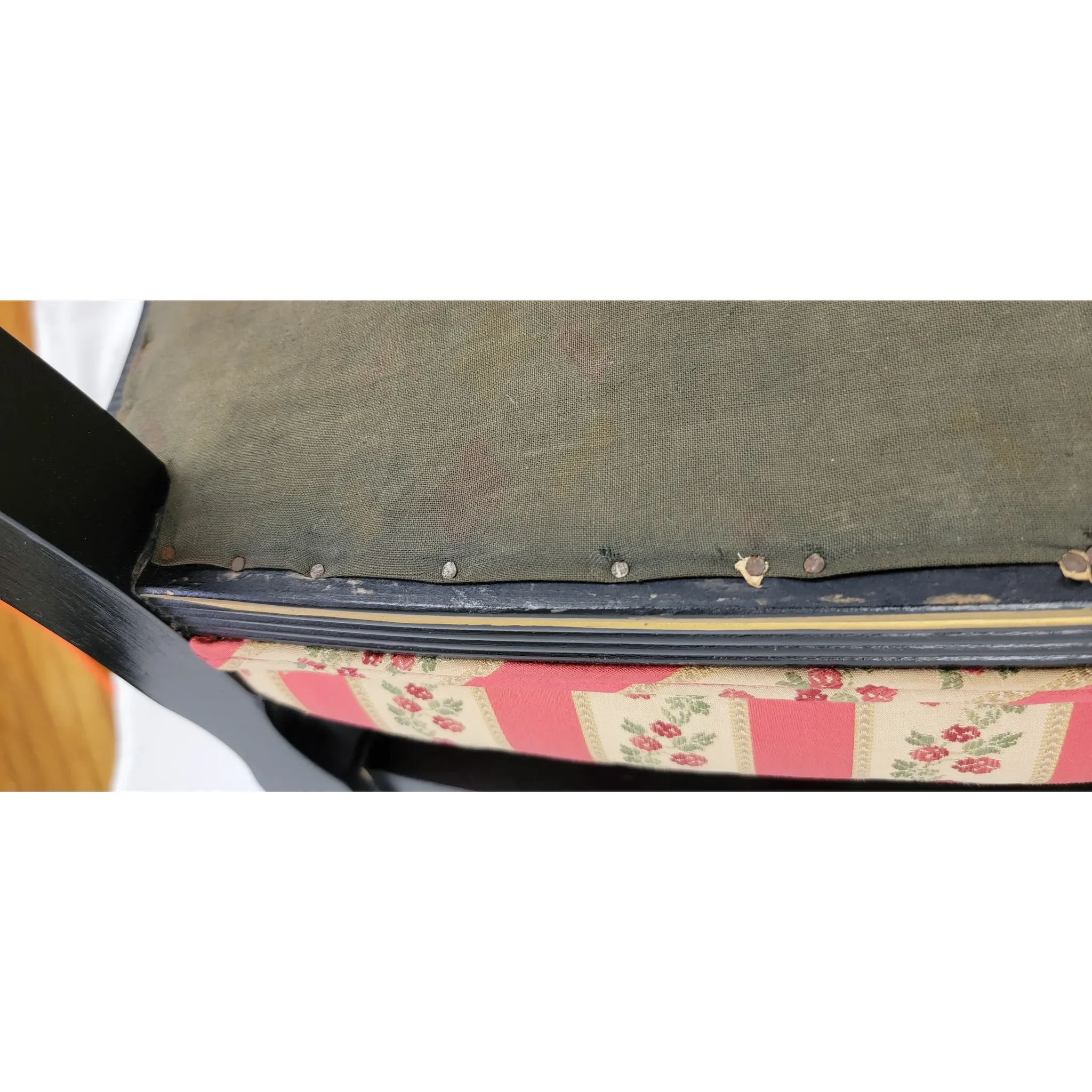 Pair Ebonized and Gilt Regency Arm Chairs - View 20