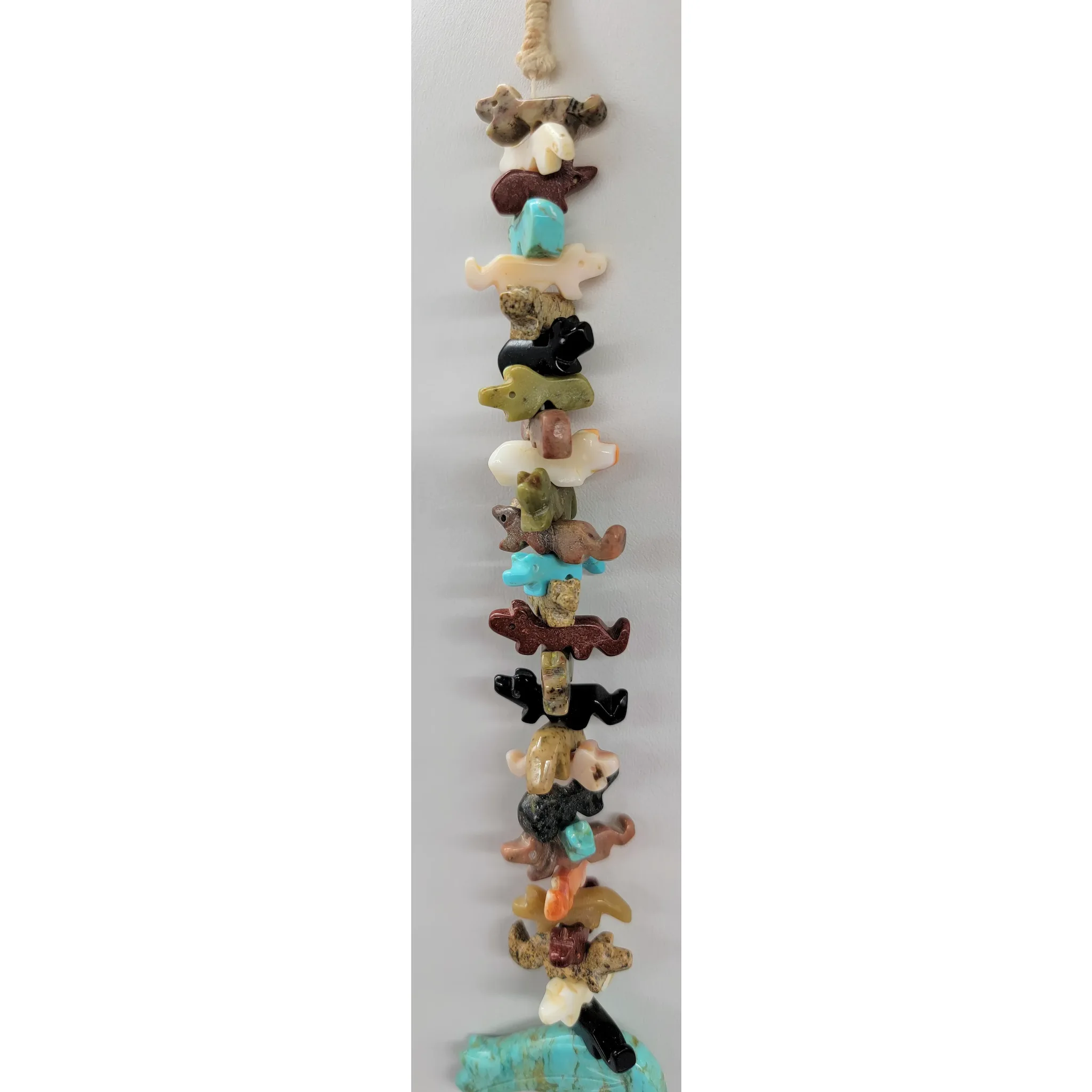 Vintage Navajo Fetish Bear Necklace - View 6