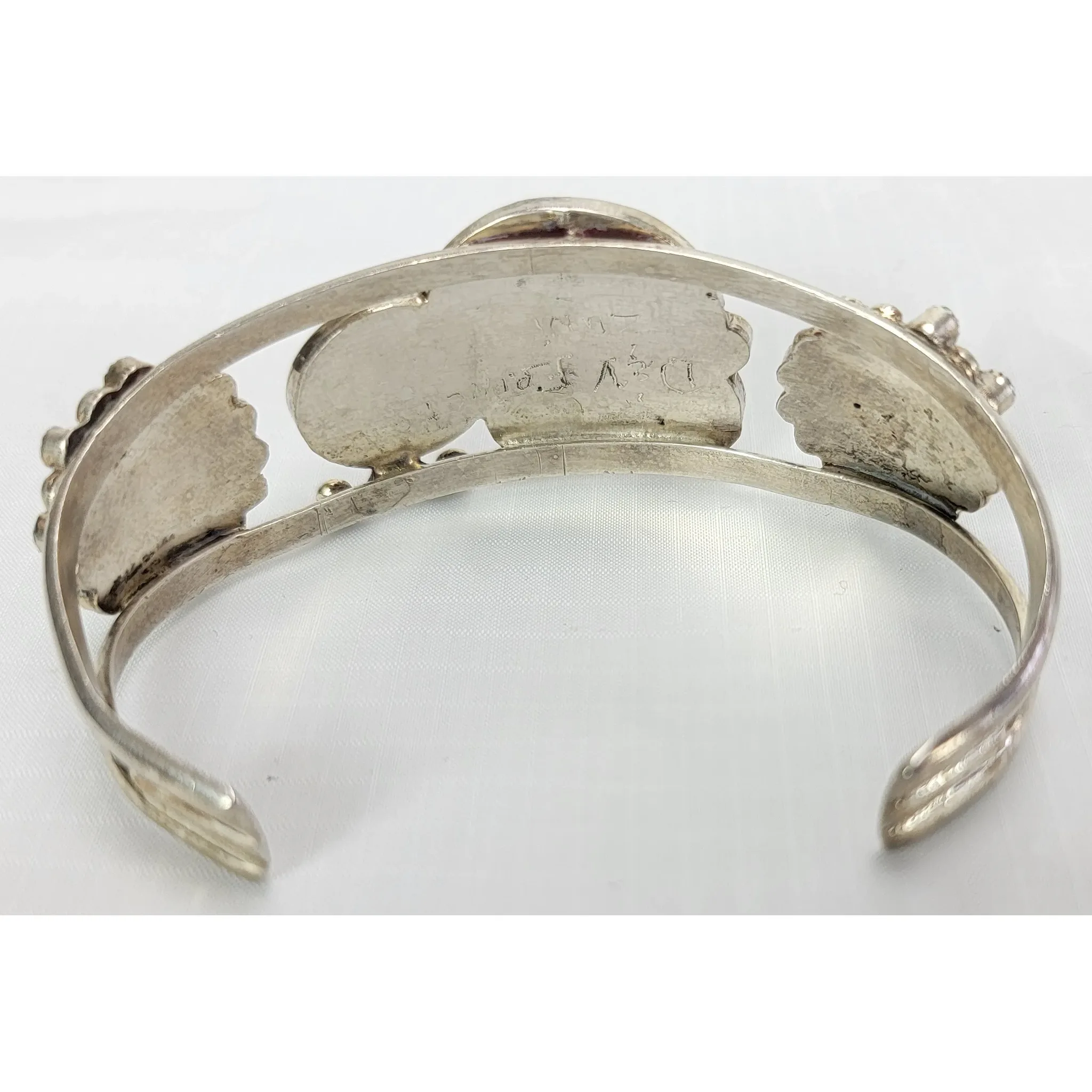 Zuni Bumble Bee Sterling Silver Bracelet - Don & Viola Eriacho - View 3