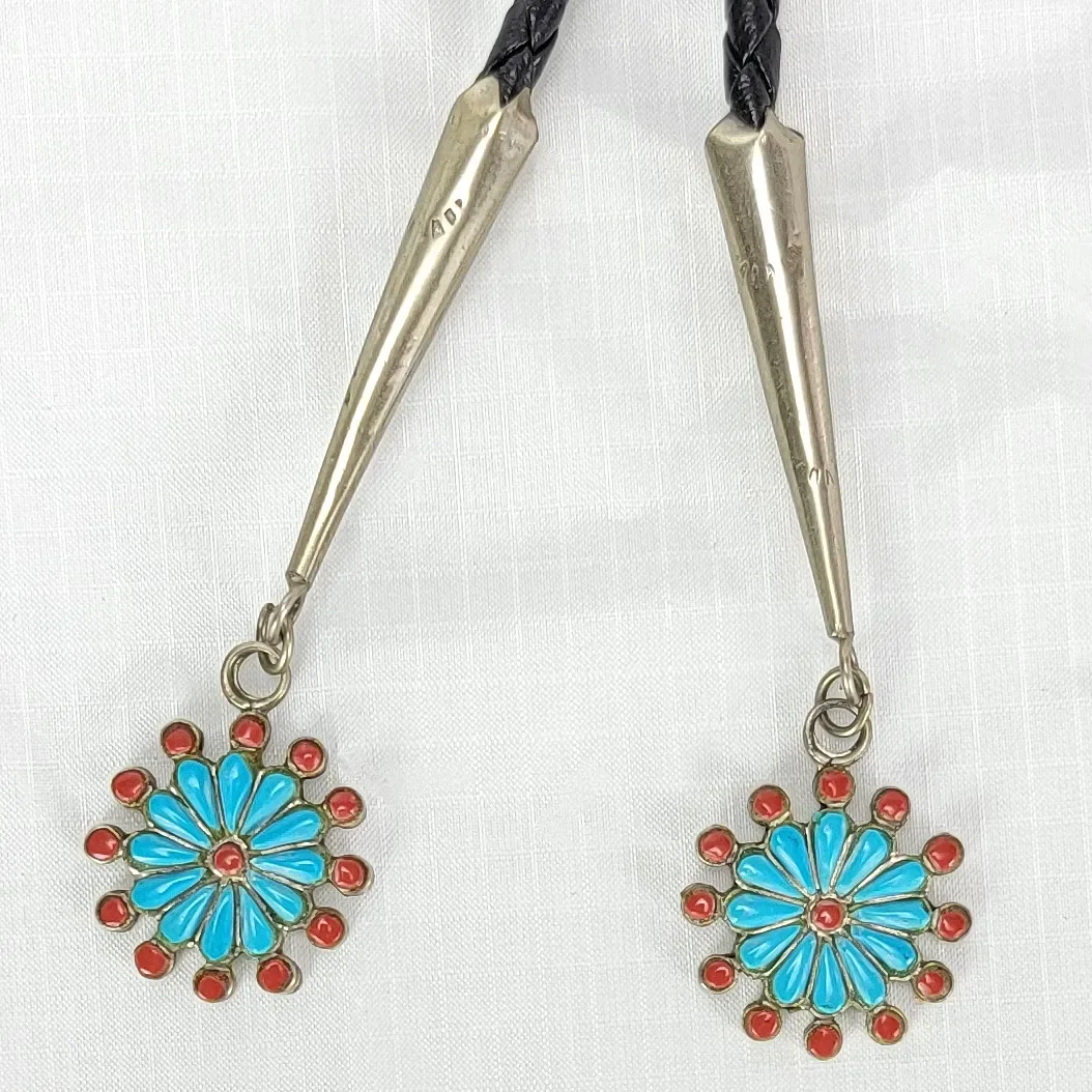 Vintage Zuni Kachina Dancer Bolo Tie - View 7