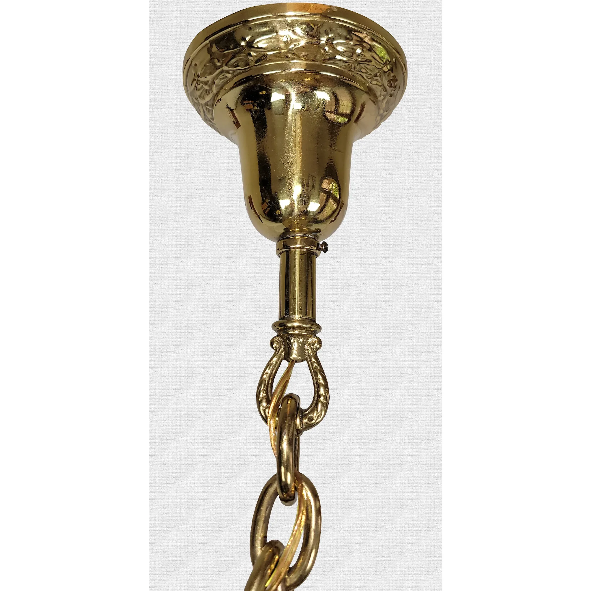 Antique Brass 5 Light Figural Maiden Fixture - Aurene Glass Shades: glass, red, antique, antique (view 12) - Lighting