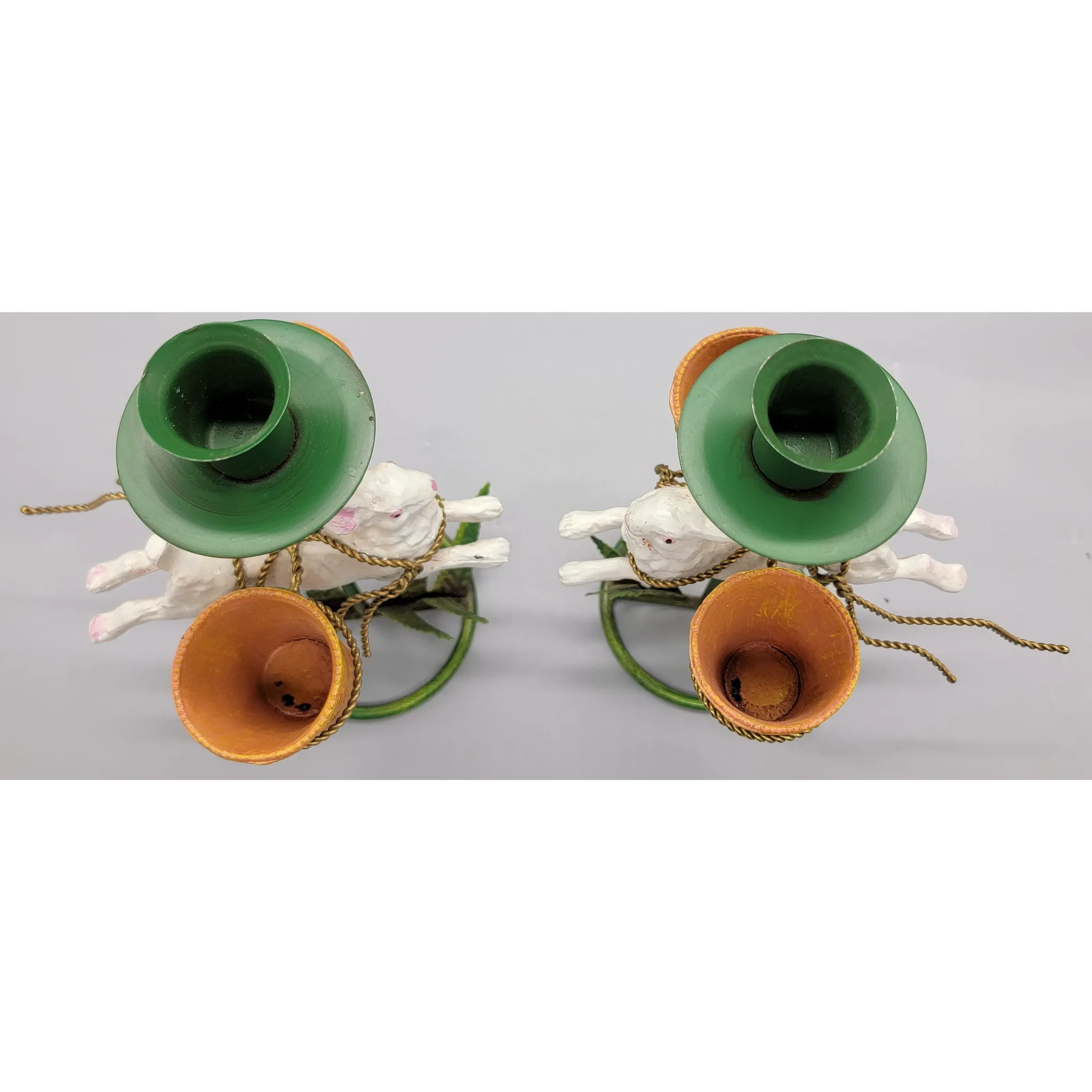 Pair Petites Choses Running Rabbit Metal Candlesticks - View 6