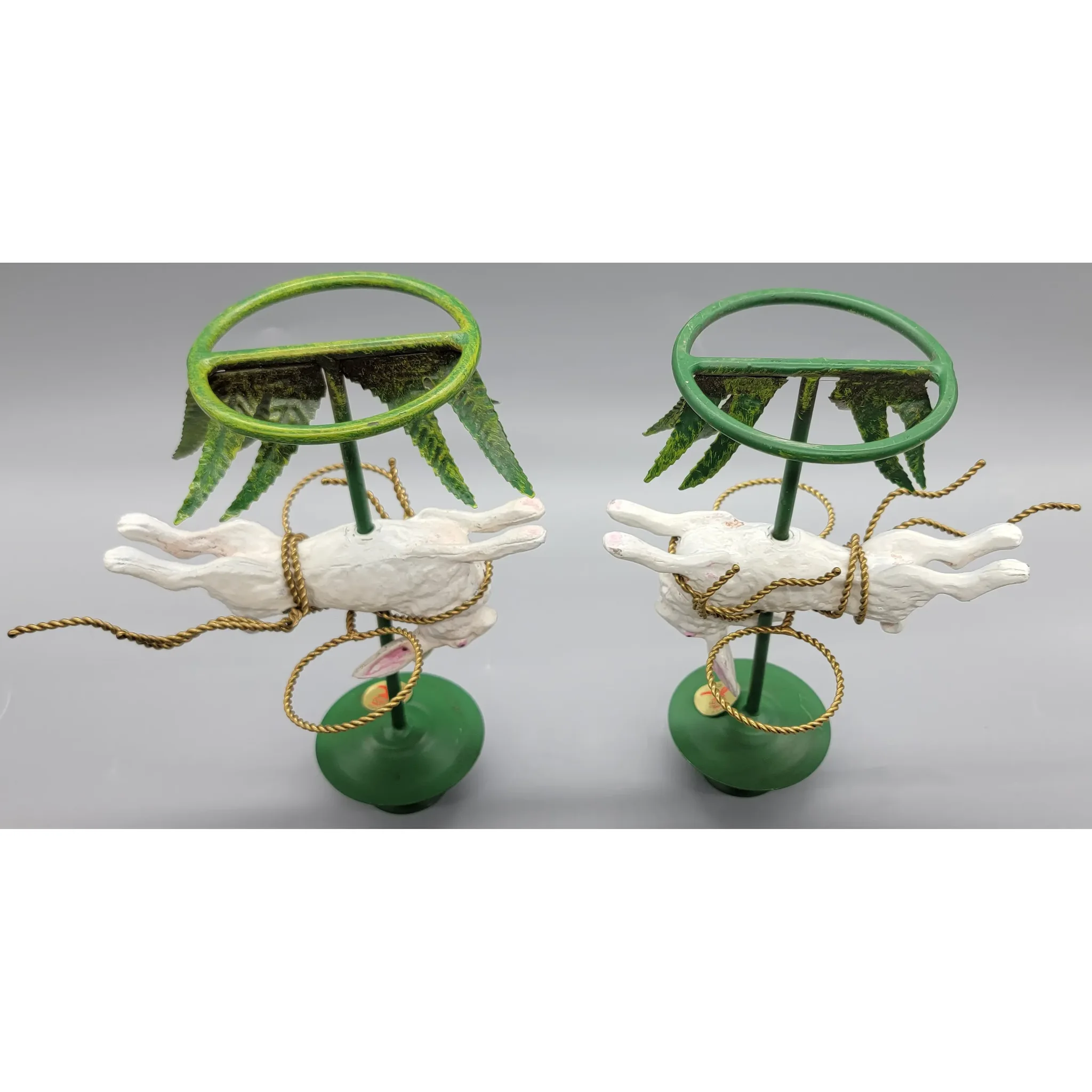 Pair Petites Choses Running Rabbit Metal Candlesticks - View 8