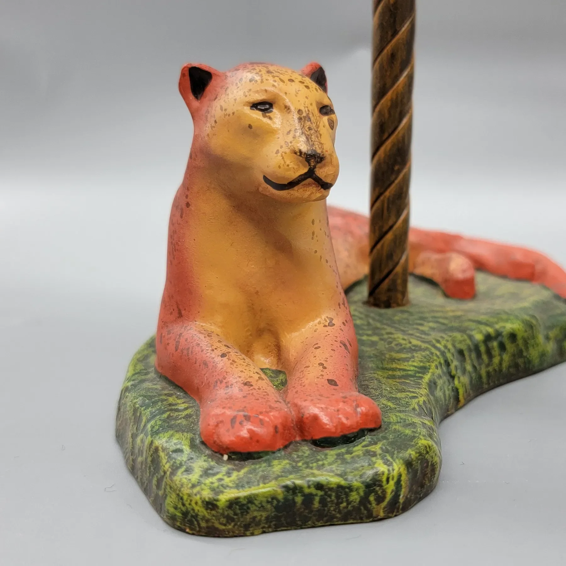 Pair Petites Choses Leopard Lying Down Metal Candlesticks - Big Cat - View 6