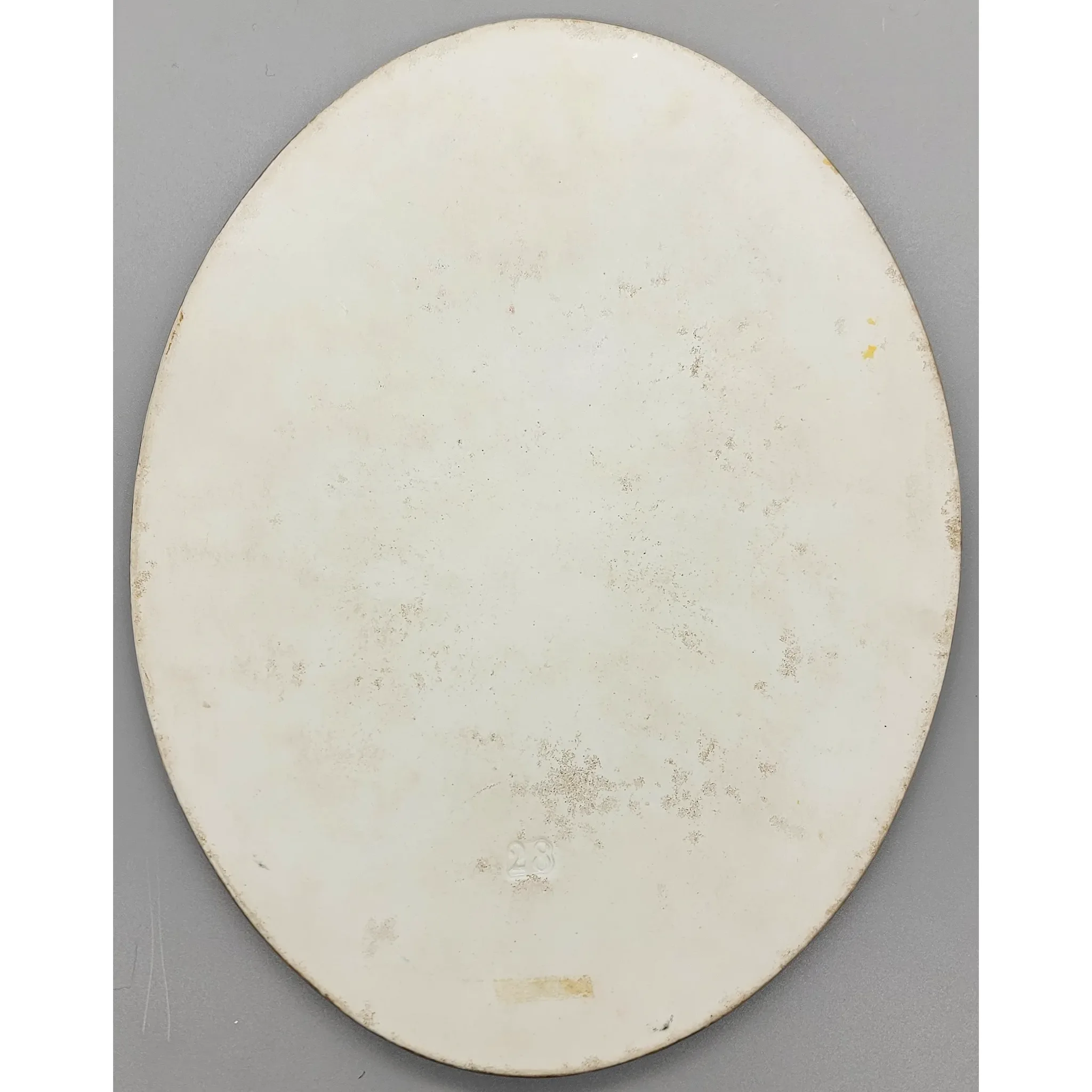 Antique HP Porcelain Plaque - after Christian Lebrecht Vogel - The Artists Children (head of a child) 11" - View 5
