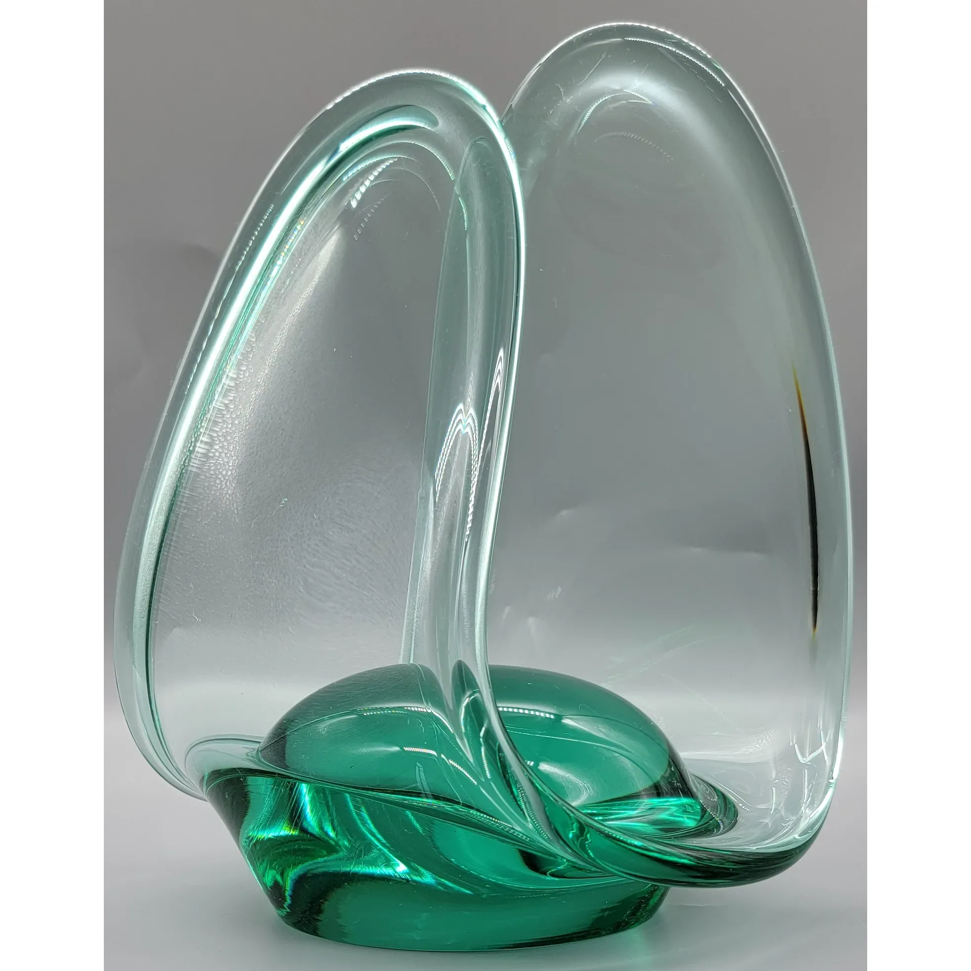 Vintage Art Glass Scupture - Heavy Magnifying Base - View 5