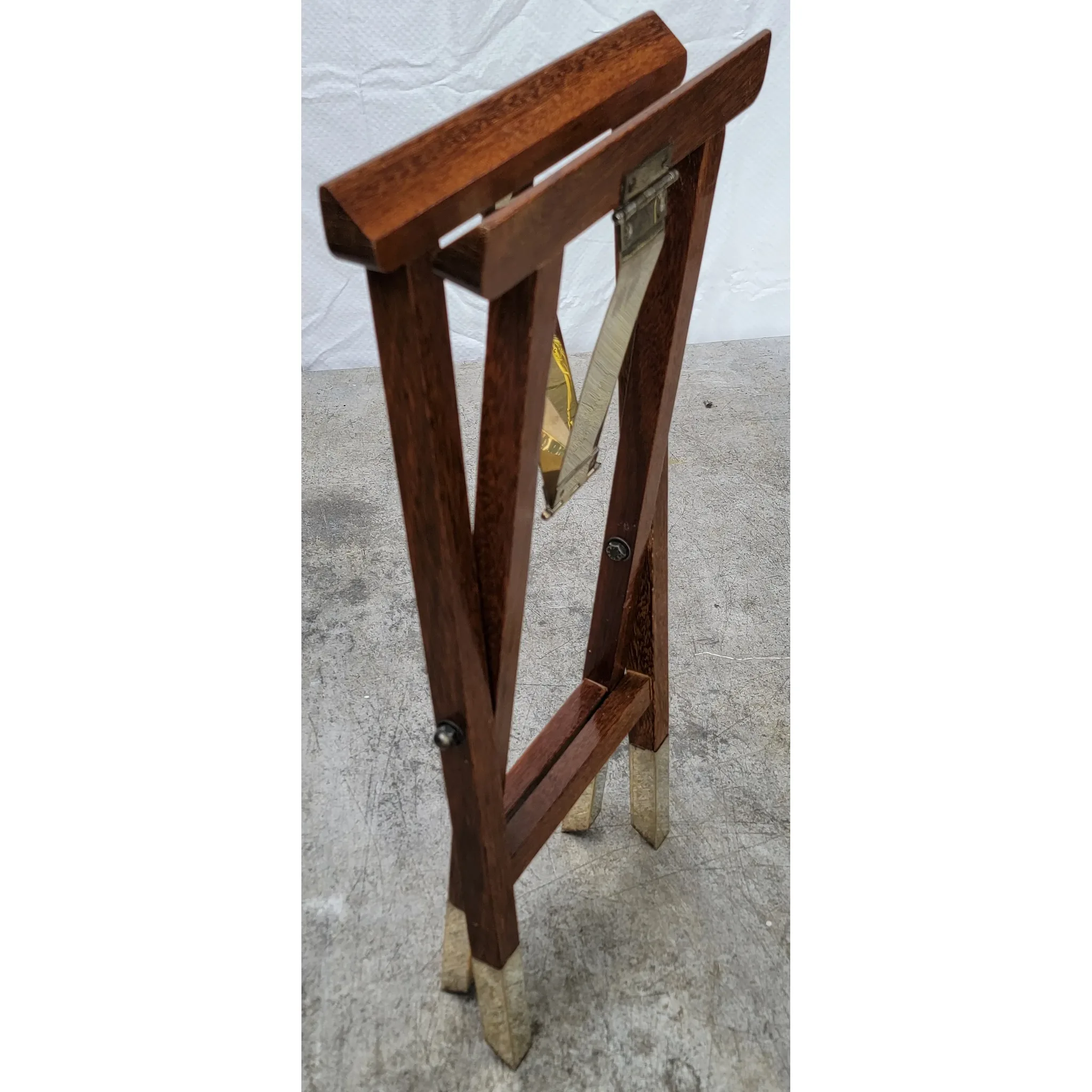 Scarce St. James Brazil Folding Tray Table - Silverplate & Wood - Late Mid-Century - View 6