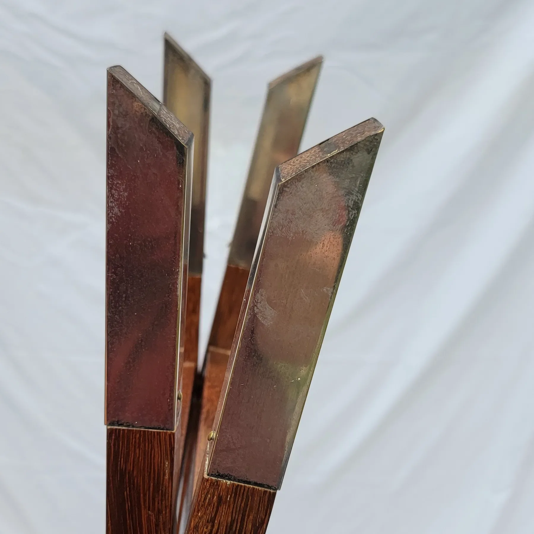 Scarce St. James Brazil Folding Tray Table - Silverplate & Wood - Late Mid-Century - View 8