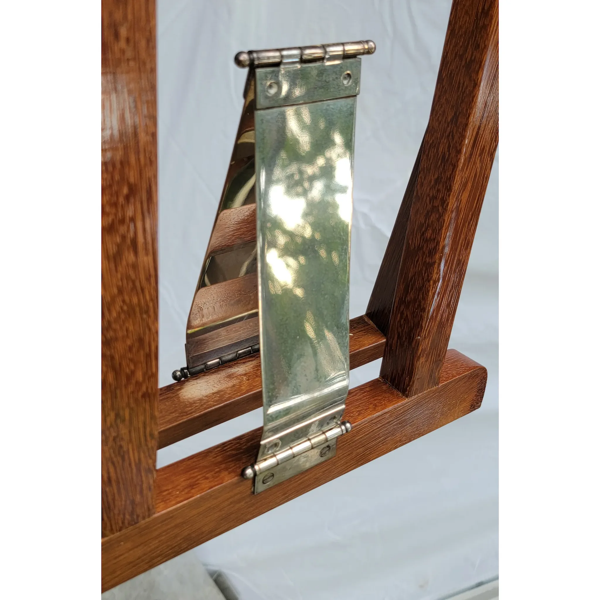 Scarce St. James Brazil Folding Tray Table - Silverplate & Wood - Late Mid-Century - View 9