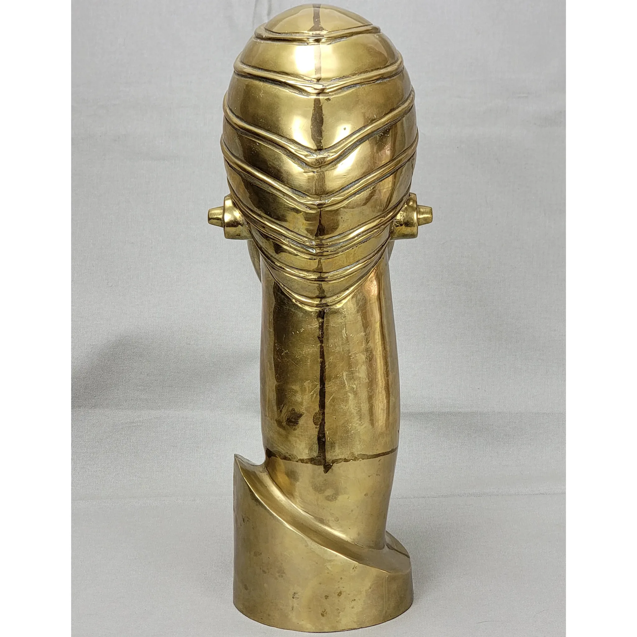 Brass Modernist/Futuristic Bust/Sculpture by Balos - View 4