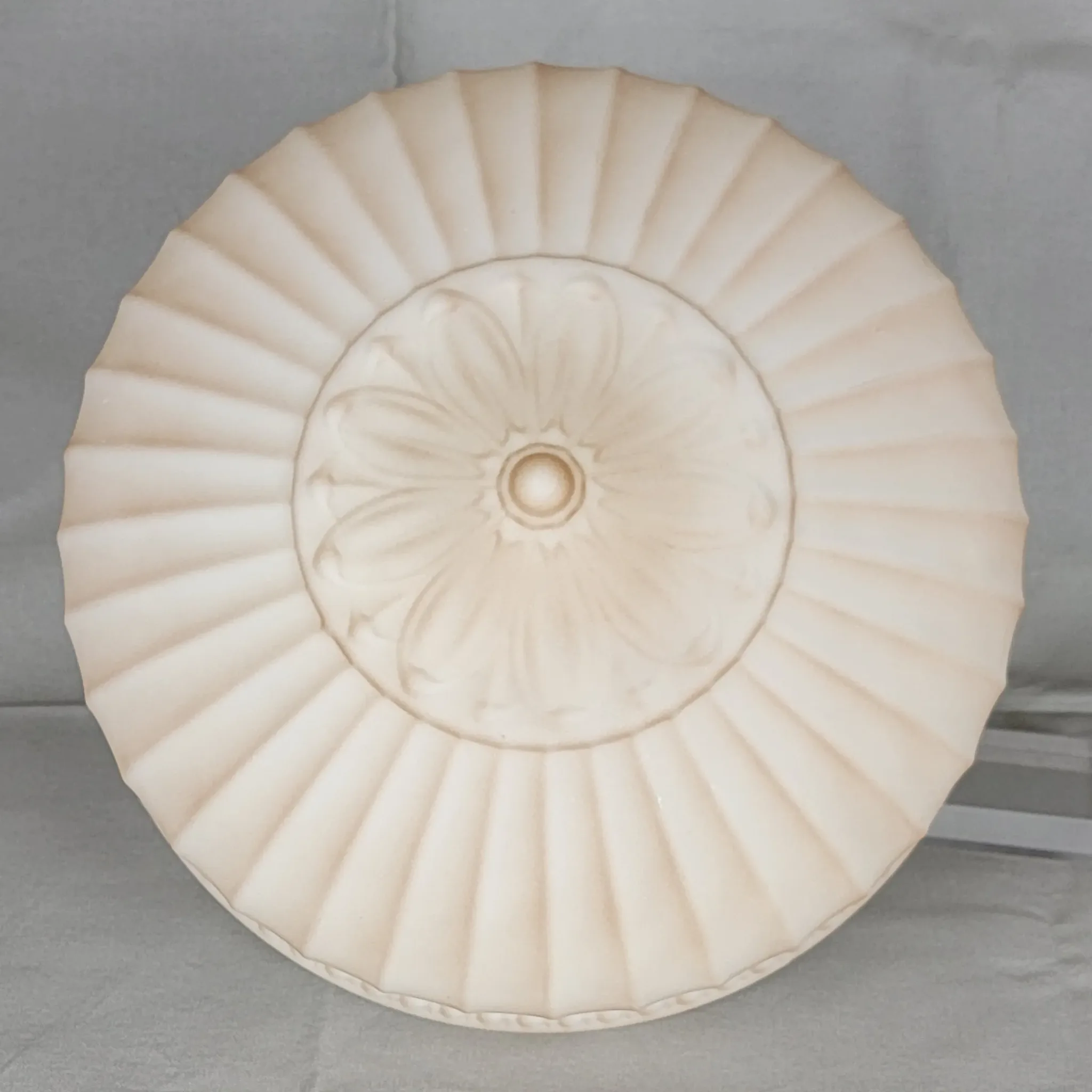 Victorian Flush Mount Fixture - Large Embossed Shade - View 5