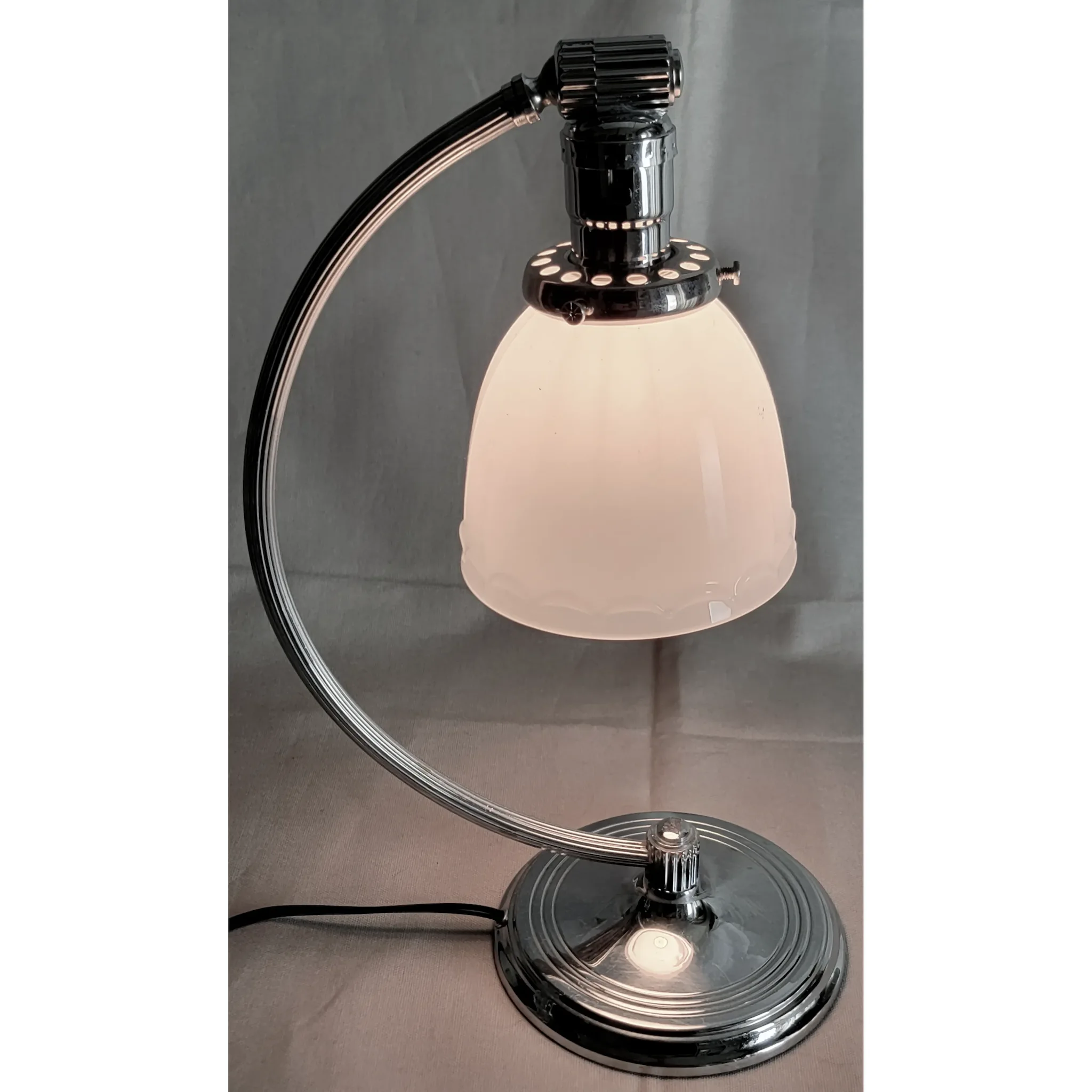 Chase Chrome Desk Lamp 1930s Machine Age - View 2