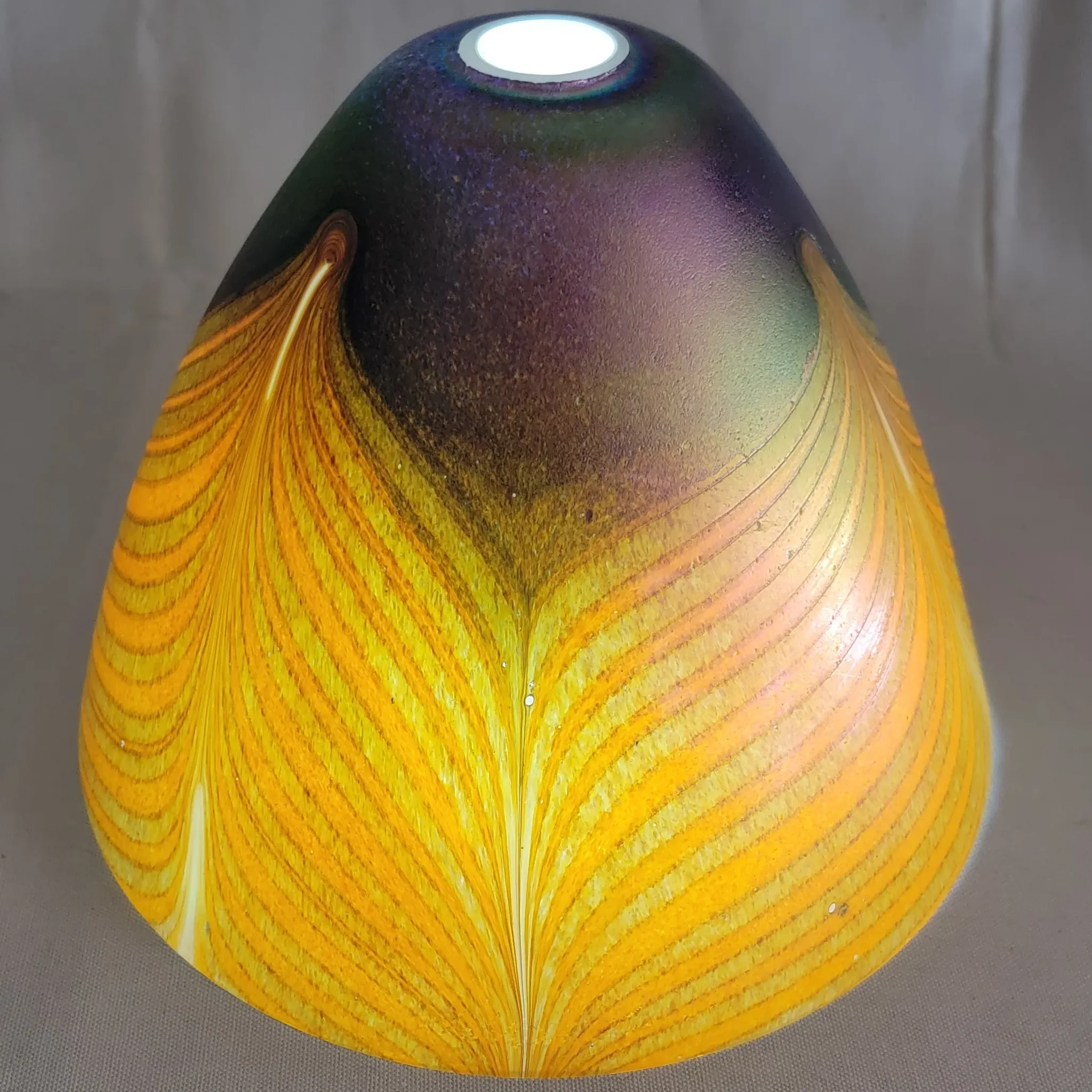 Pair Quoizel Salamander Starry Night Lamps - Art Glass Shades - View 3