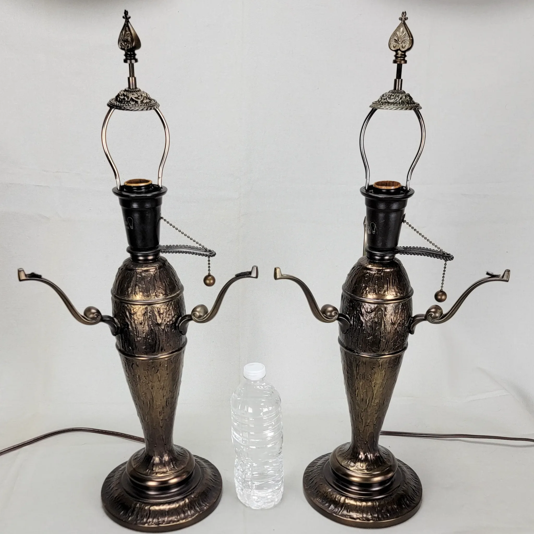 Pair Quoizel Salamander Starry Night Lamps - Art Glass Shades - View 7