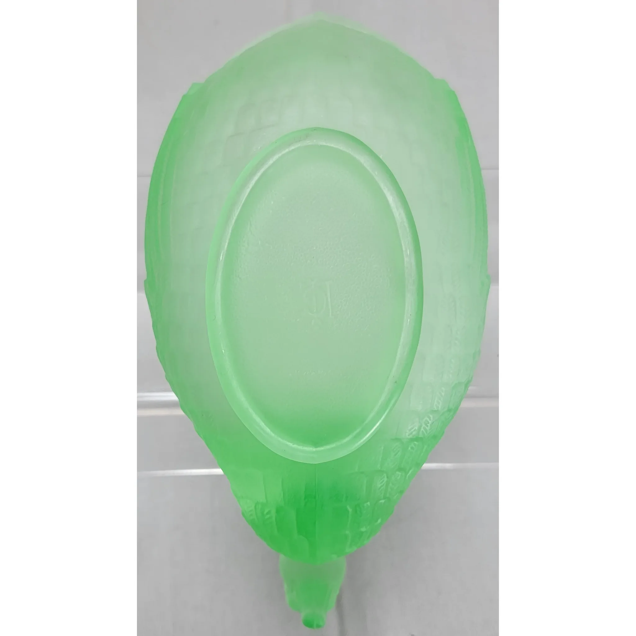 Vintage L.G. Wright Uranium Satin Glass Swan Dish - View 8