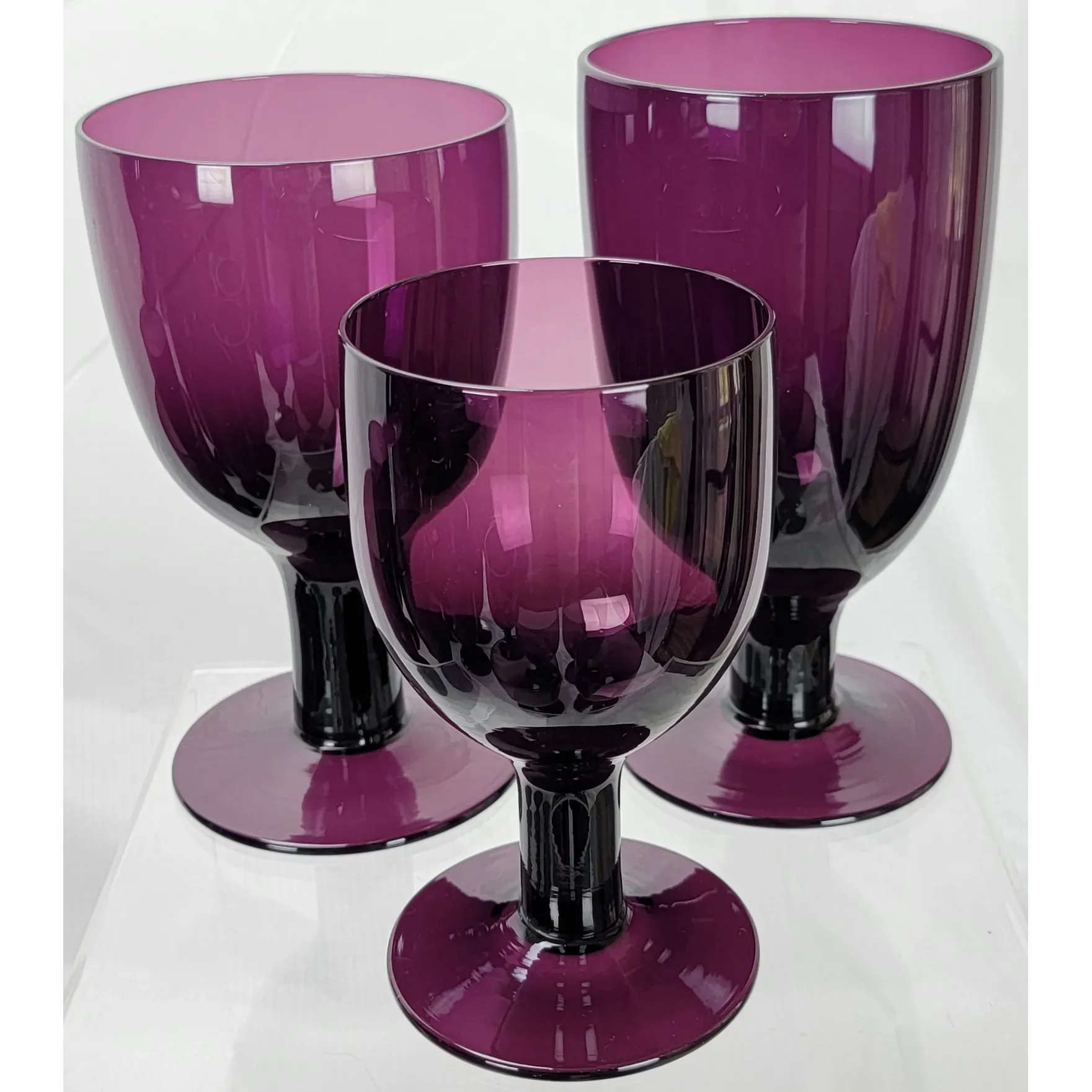 Set 26 Yugoslavia Amethyst/Purple Goblets MCM - View 6