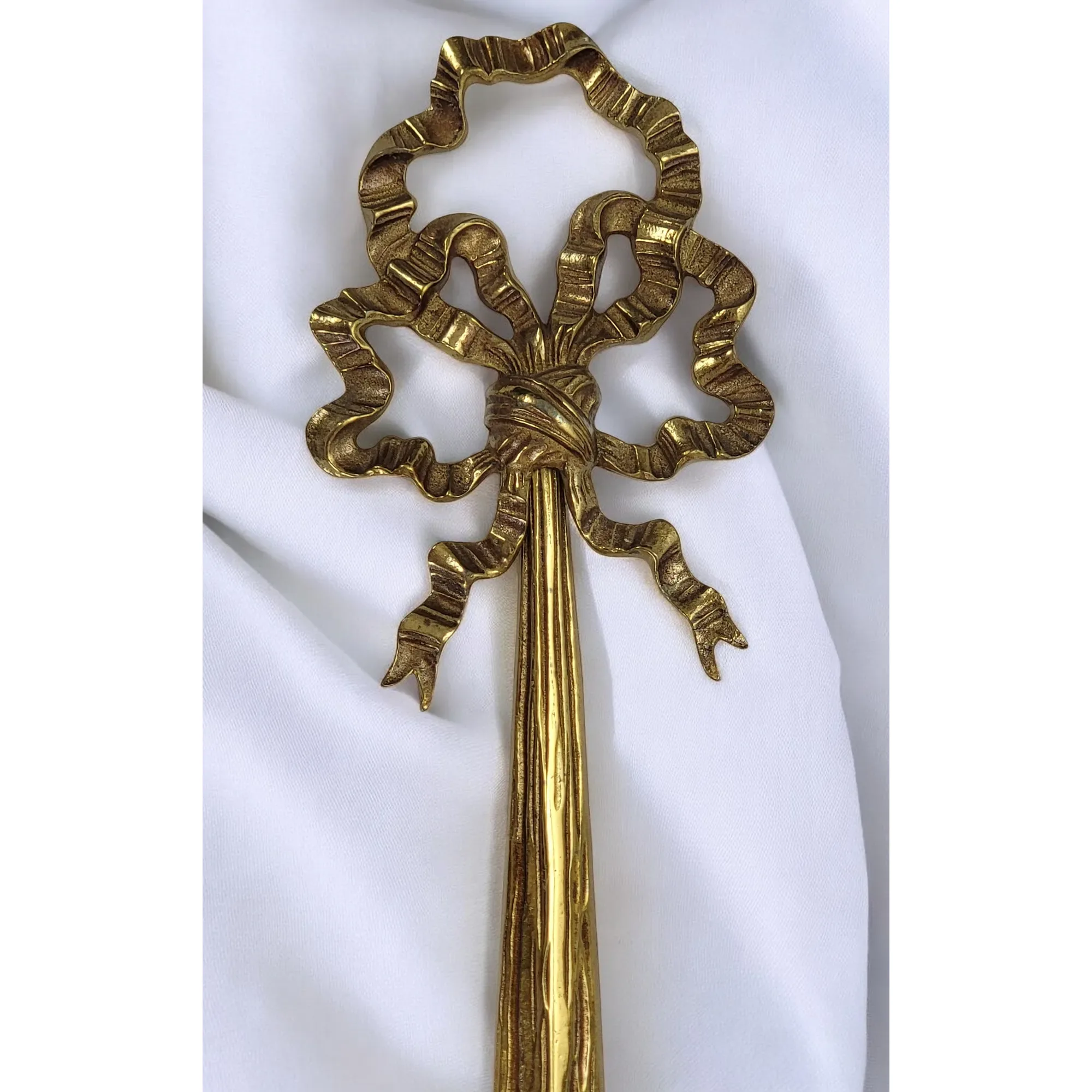 Large Pair Ornate Brass French 2-Light Wall Sconces - Louis XVI Style - View 4