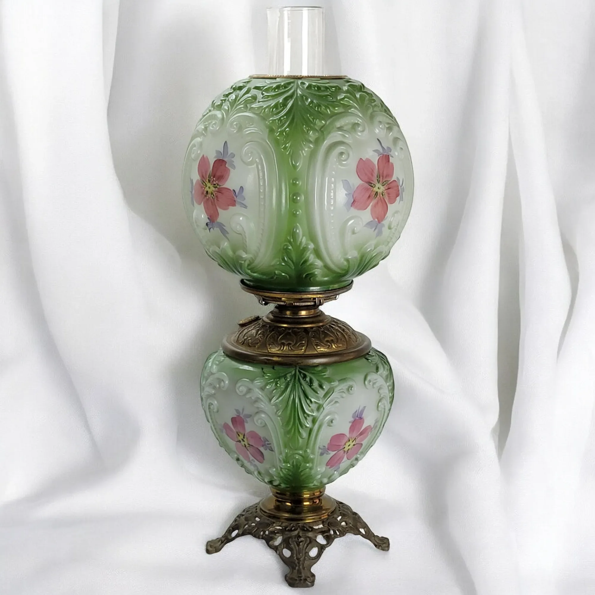 Antique Consolidated Lamp and Glass Co. GWTW Embossed / Molded Kerosene Oil - View 6