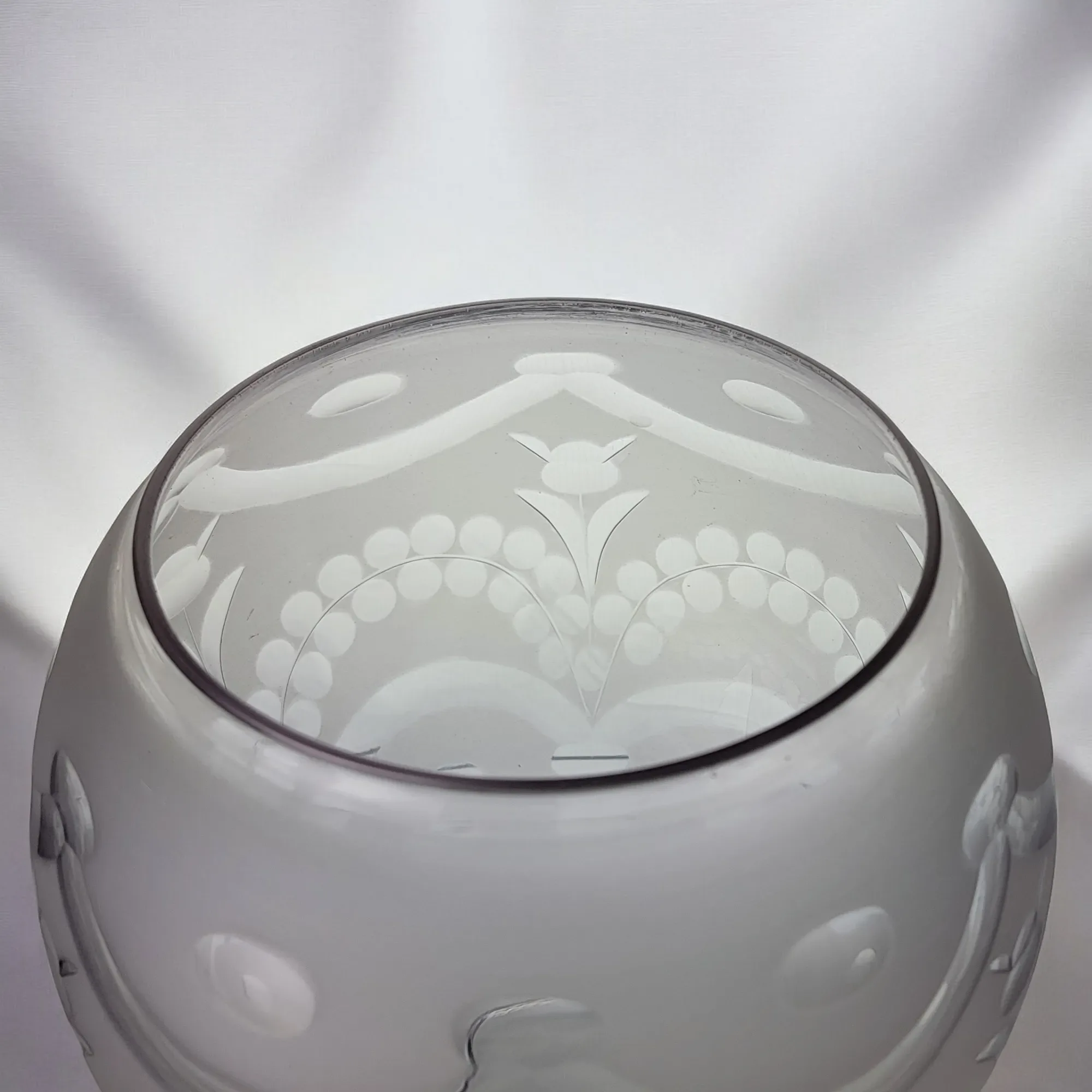 Antique Solar Lamp With Period Cut Ball Shade - 1840s - View 8