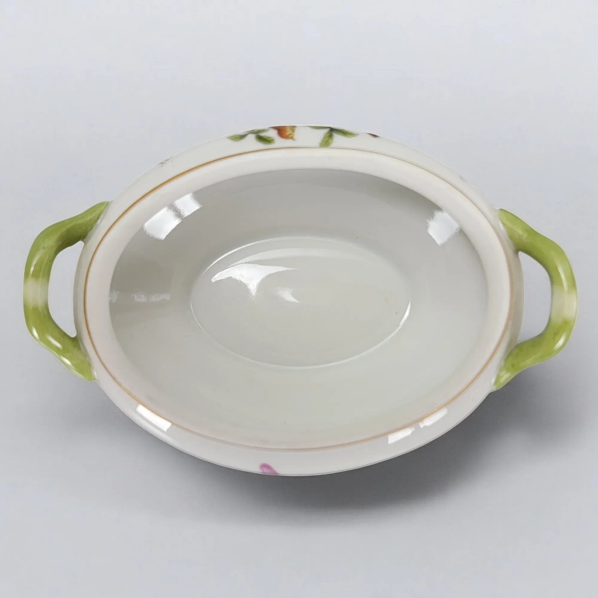 Vintage Herend Hungary Mini Tureen Rothschild Bird Lemon Finial Hand Painted - View 9