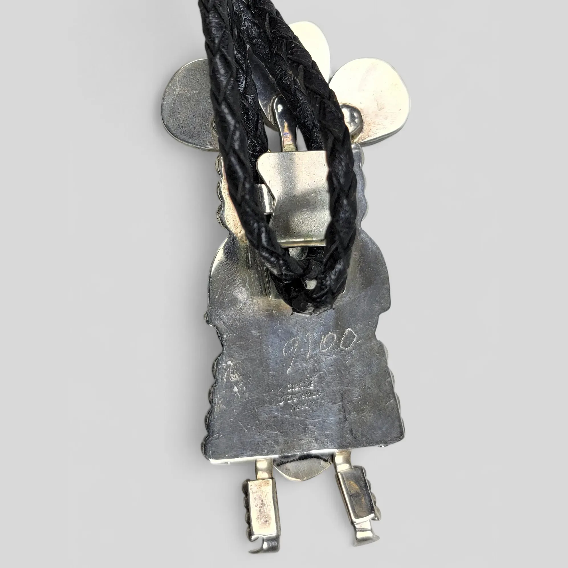 Vintage Will Denetdale Navajo Kachina Billiken Bolo Tie - View 5