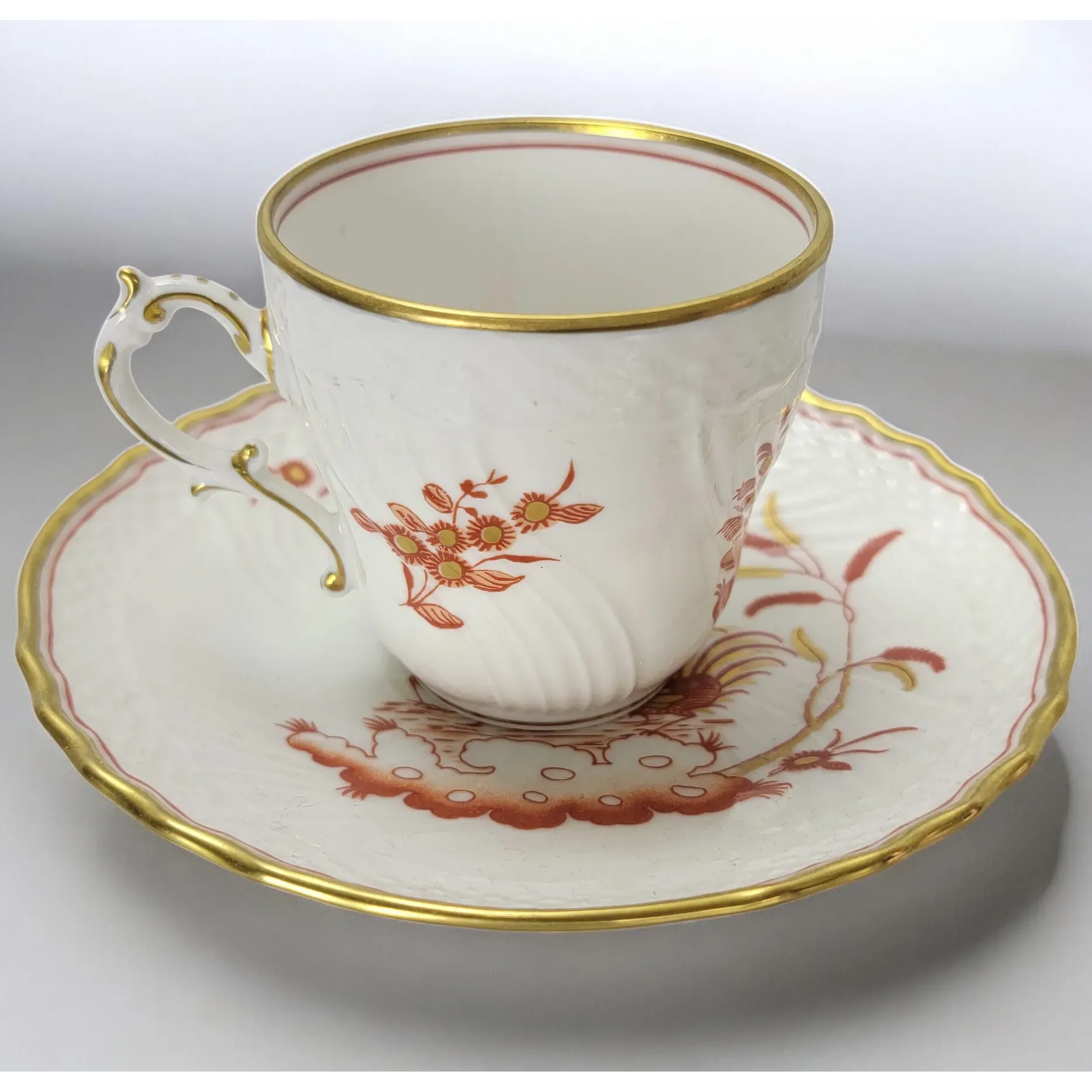 Richard Ginori Siena Rust Rooster Demitasse Cup & Saucer - View 5