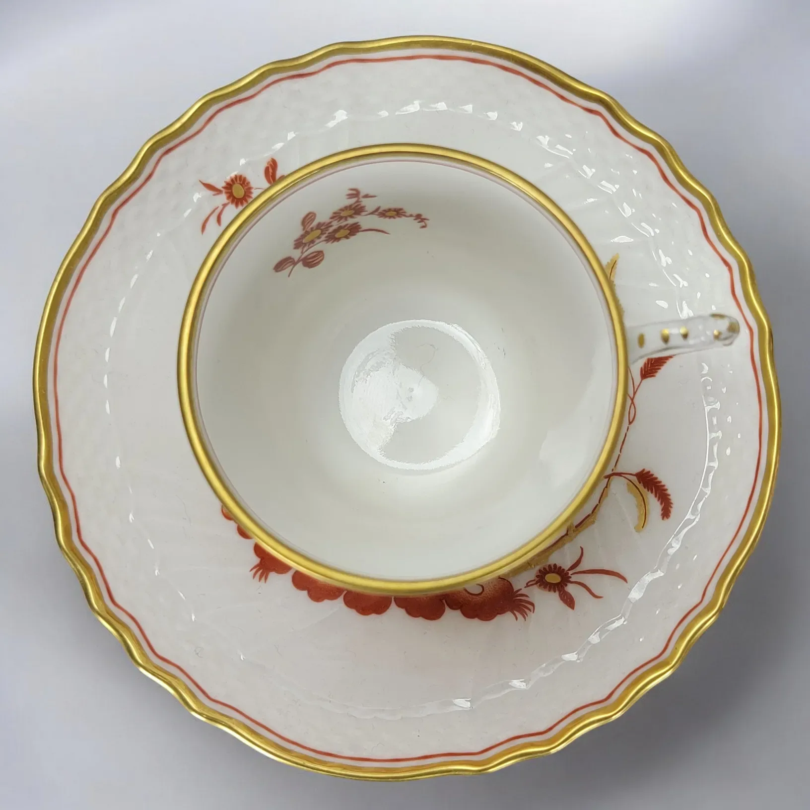 Richard Ginori Siena Rust Rooster Demitasse Cup & Saucer - View 7