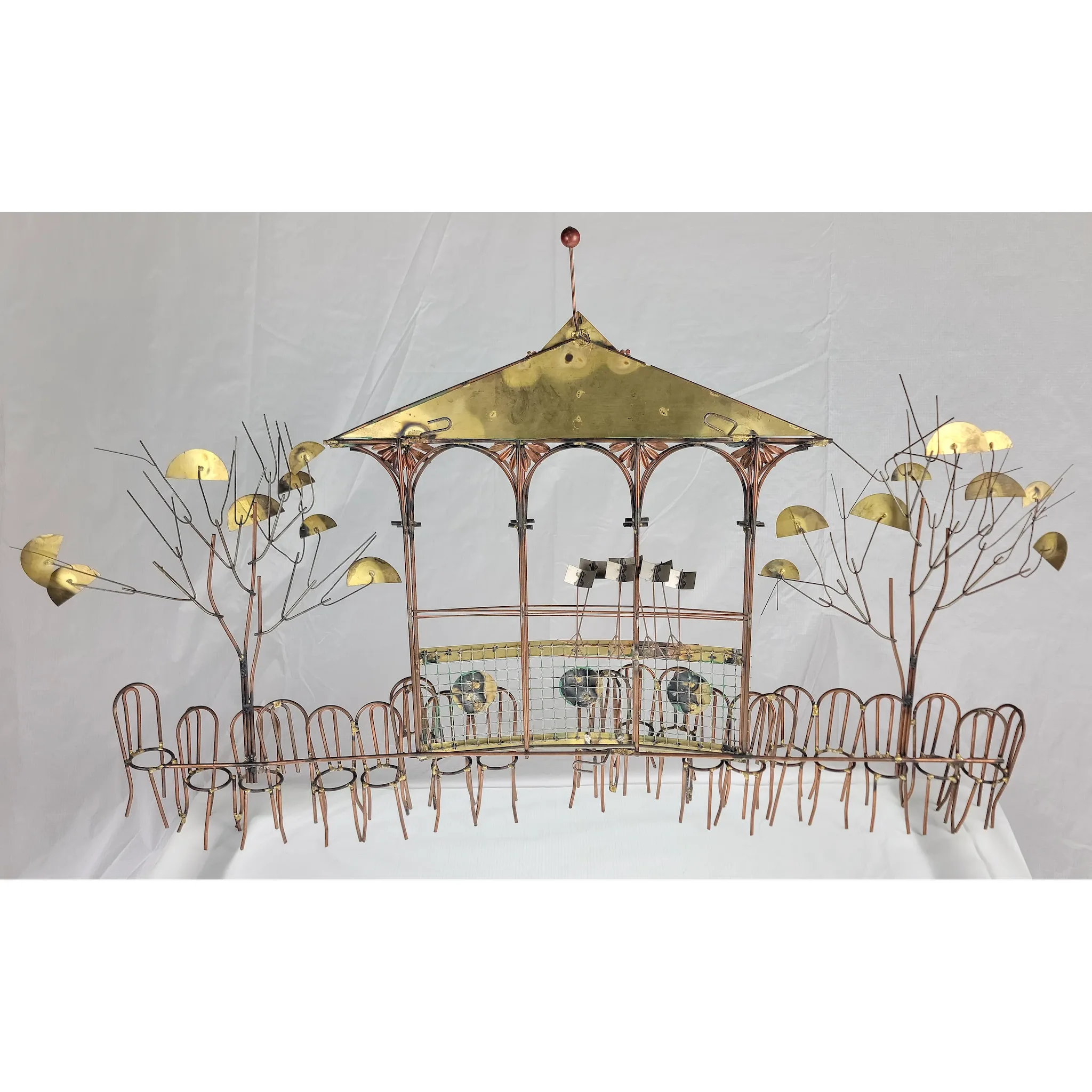 Vintage MCM Curtis Jere Bandstand Wall Art Sculpture - Signed - View 13
