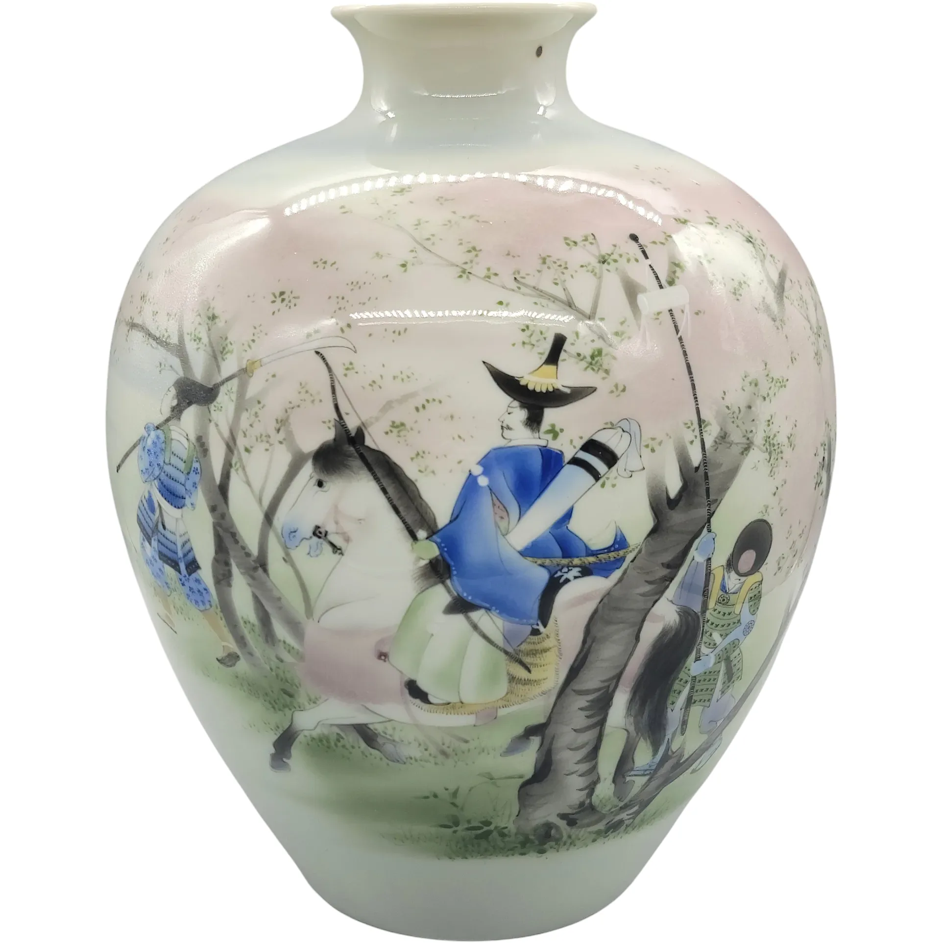 Large Antique Japanese Tsubo Vase - Nishiura Enji V (1856-1914) - Meiji Period