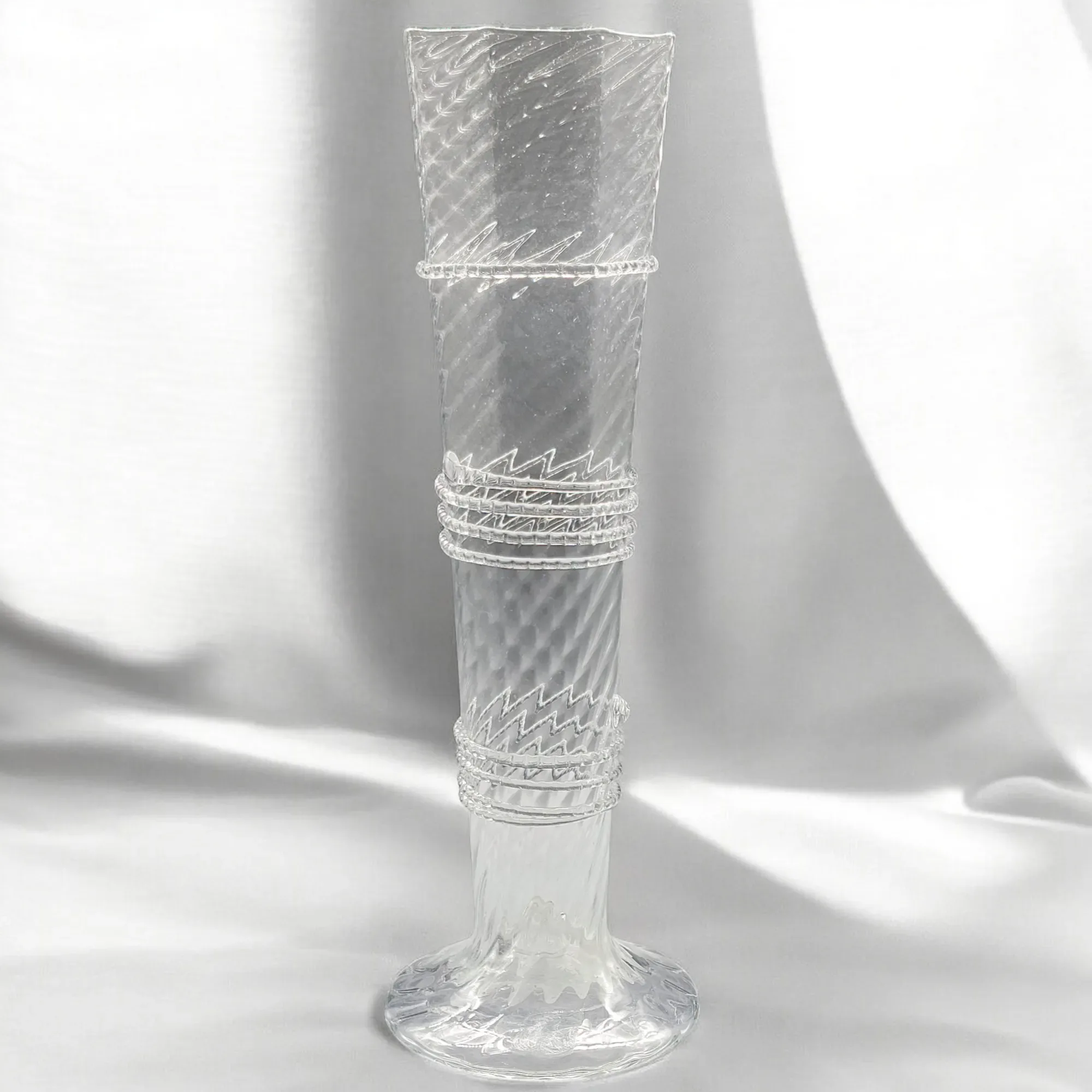 Vintage Juliska Glassware 10" Flower Vase - Gilda - View 2