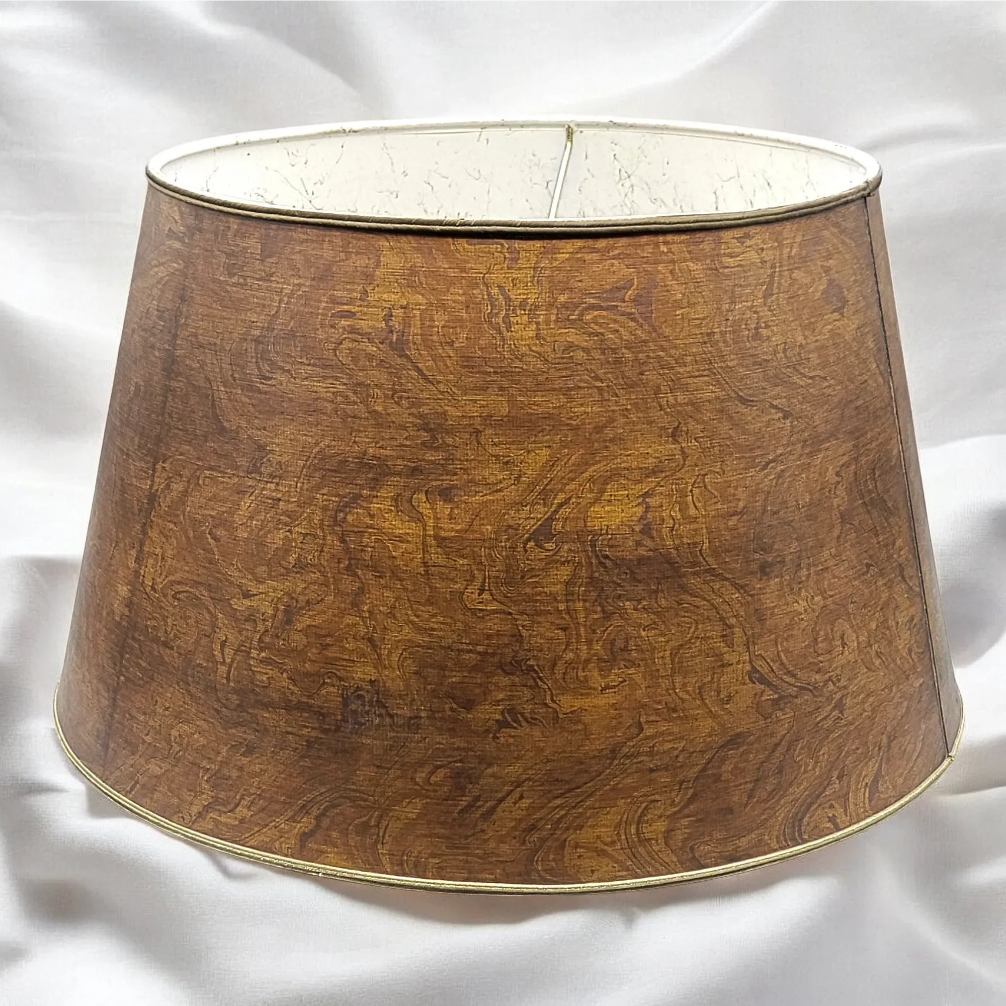 Vintage Mid-Century Stiffel Wood Grain Lamp Shade - View 2