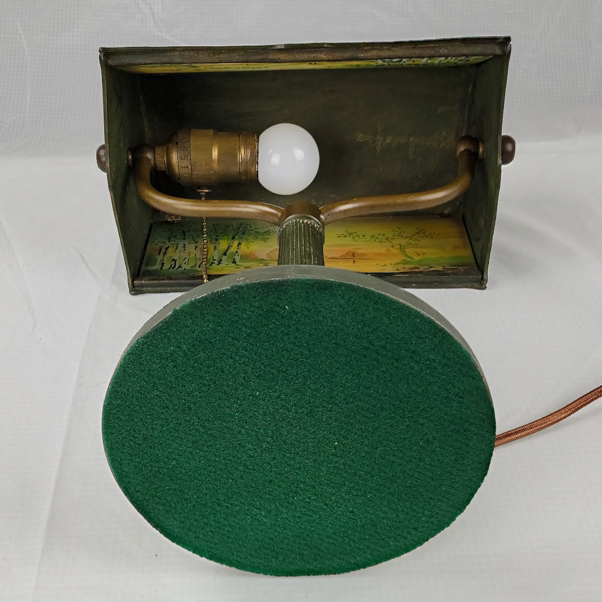 Art Nouveau Desk Lamp - Reverse Painted - View 16