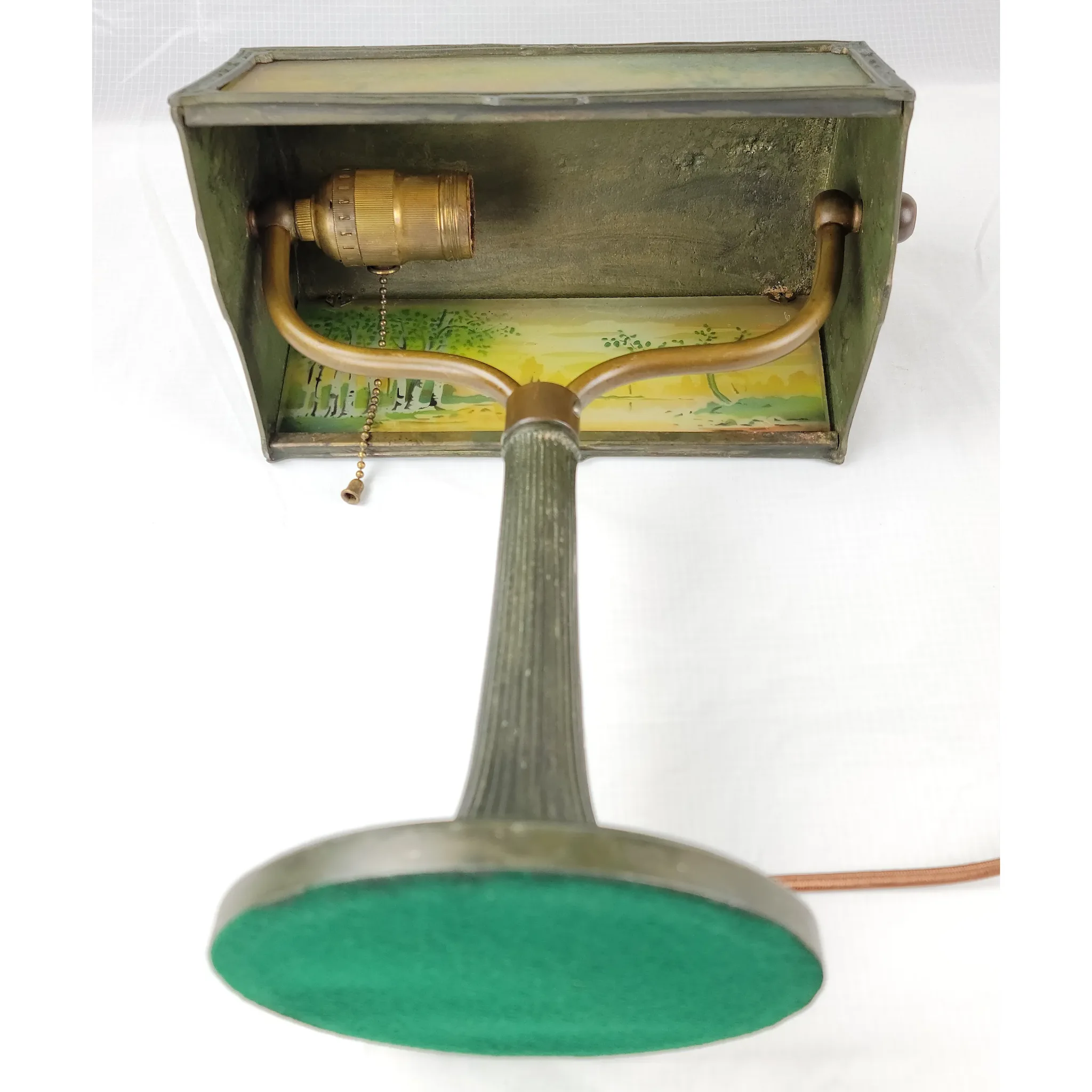 Art Nouveau Desk Lamp - Reverse Painted - View 17