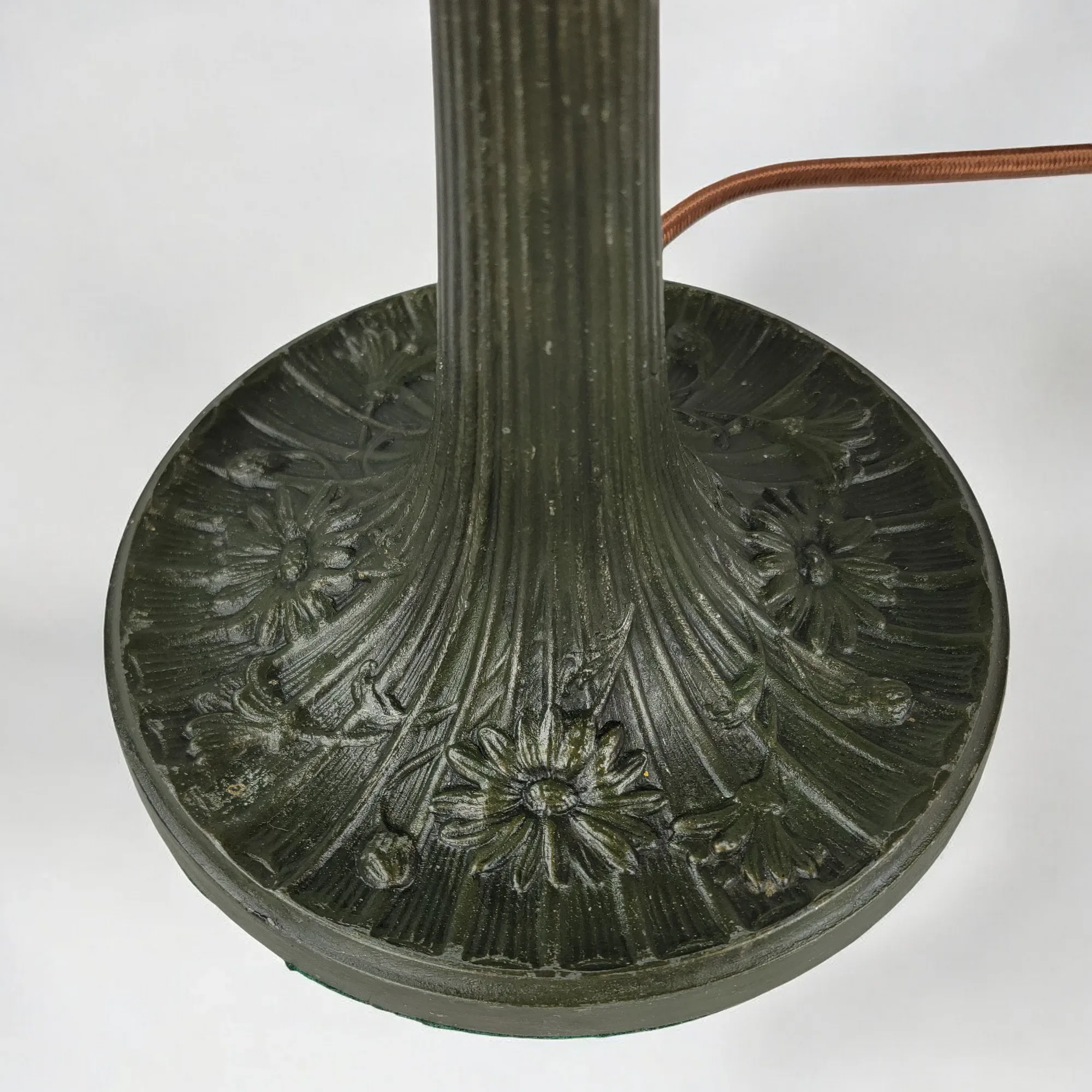 Art Nouveau Desk Lamp - Reverse Painted - View 18