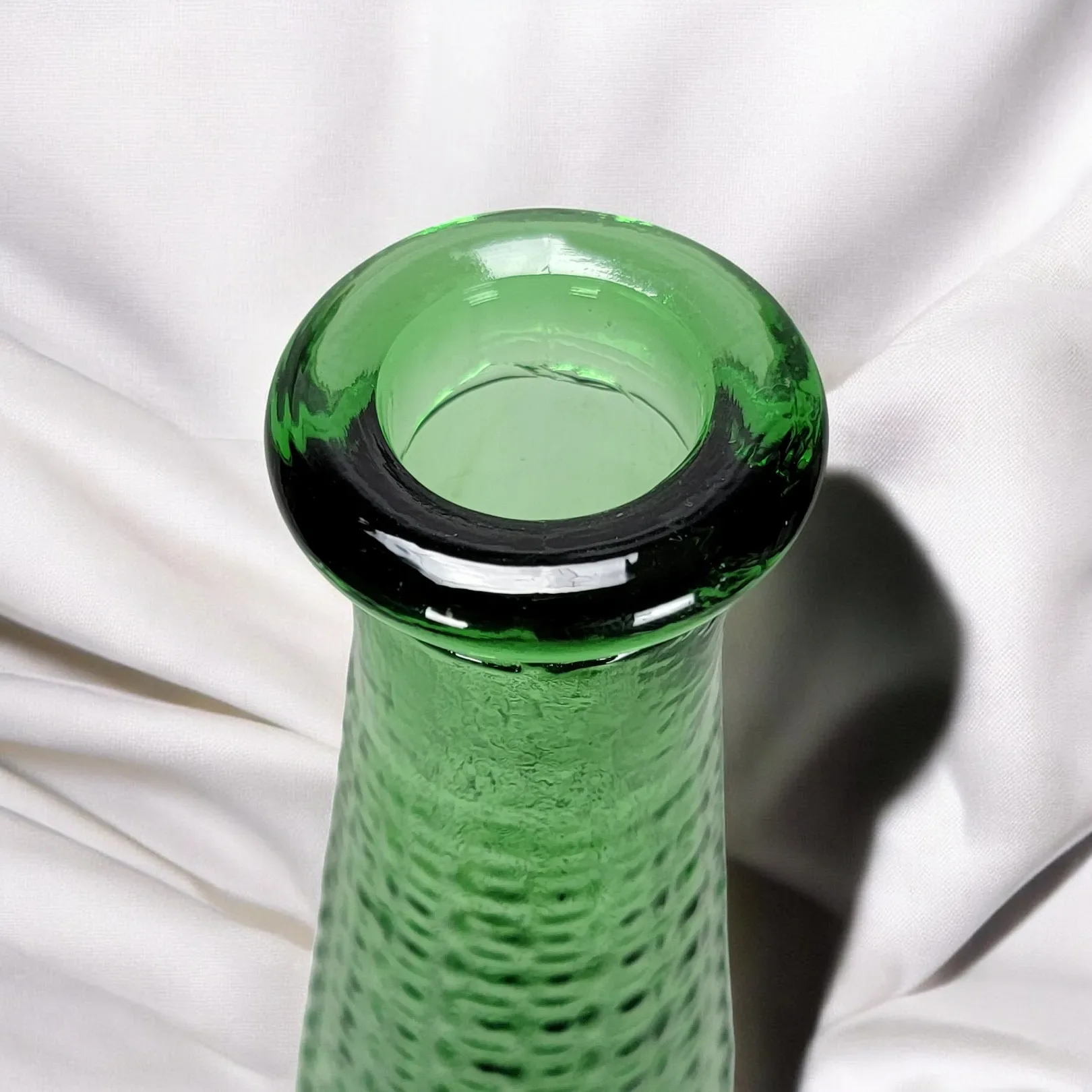 Vintage Empoli Glass Italy Green Decanter Bottle - View 8