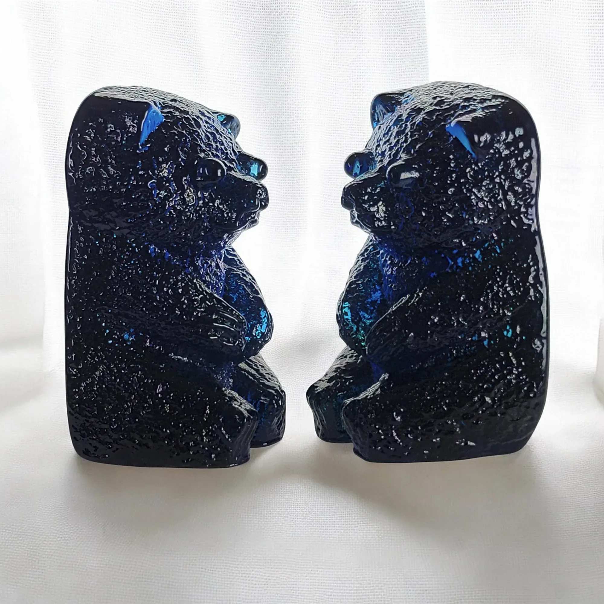 Pair Blenko 1980s VC Blue #836 Bears - View 2