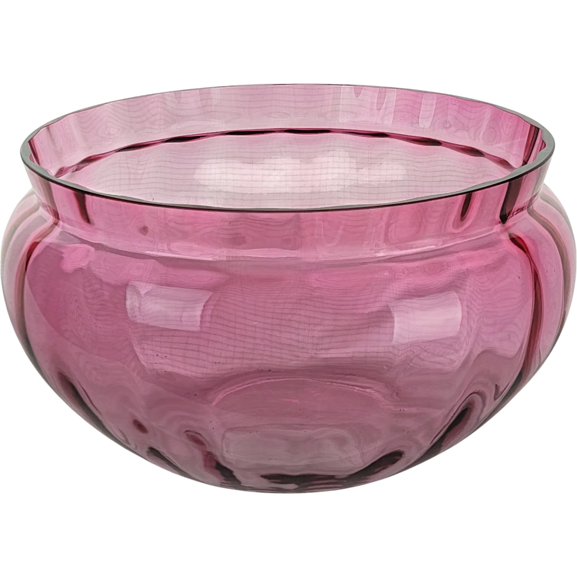 Vintage Pilgrim Cranberry Glass Bowl