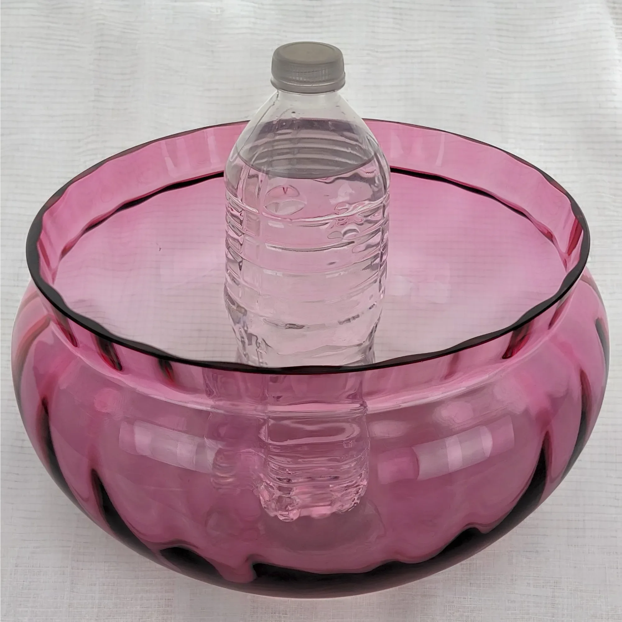 Vintage Pilgrim Cranberry Glass Bowl - View 5
