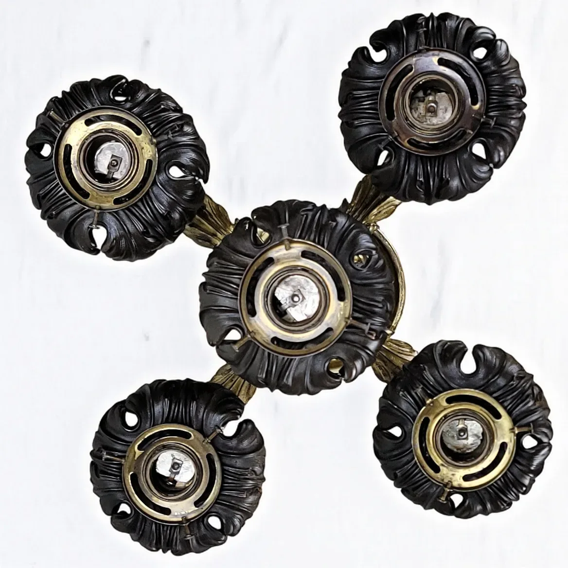 Antique Bronze E. F. Caldwell 5 Light Fixture - Petite - View 10