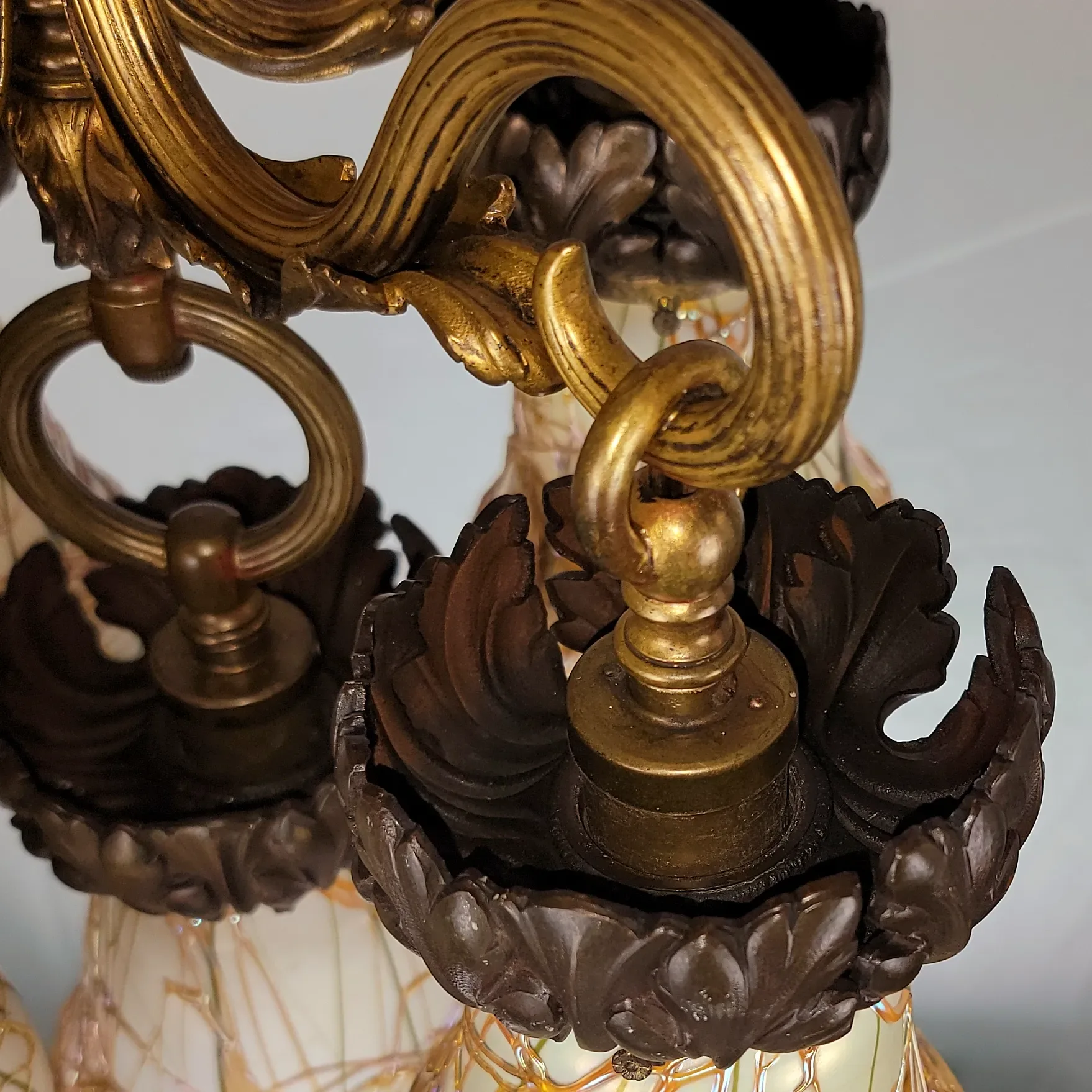 Antique Bronze E. F. Caldwell 5 Light Fixture - Petite - View 12