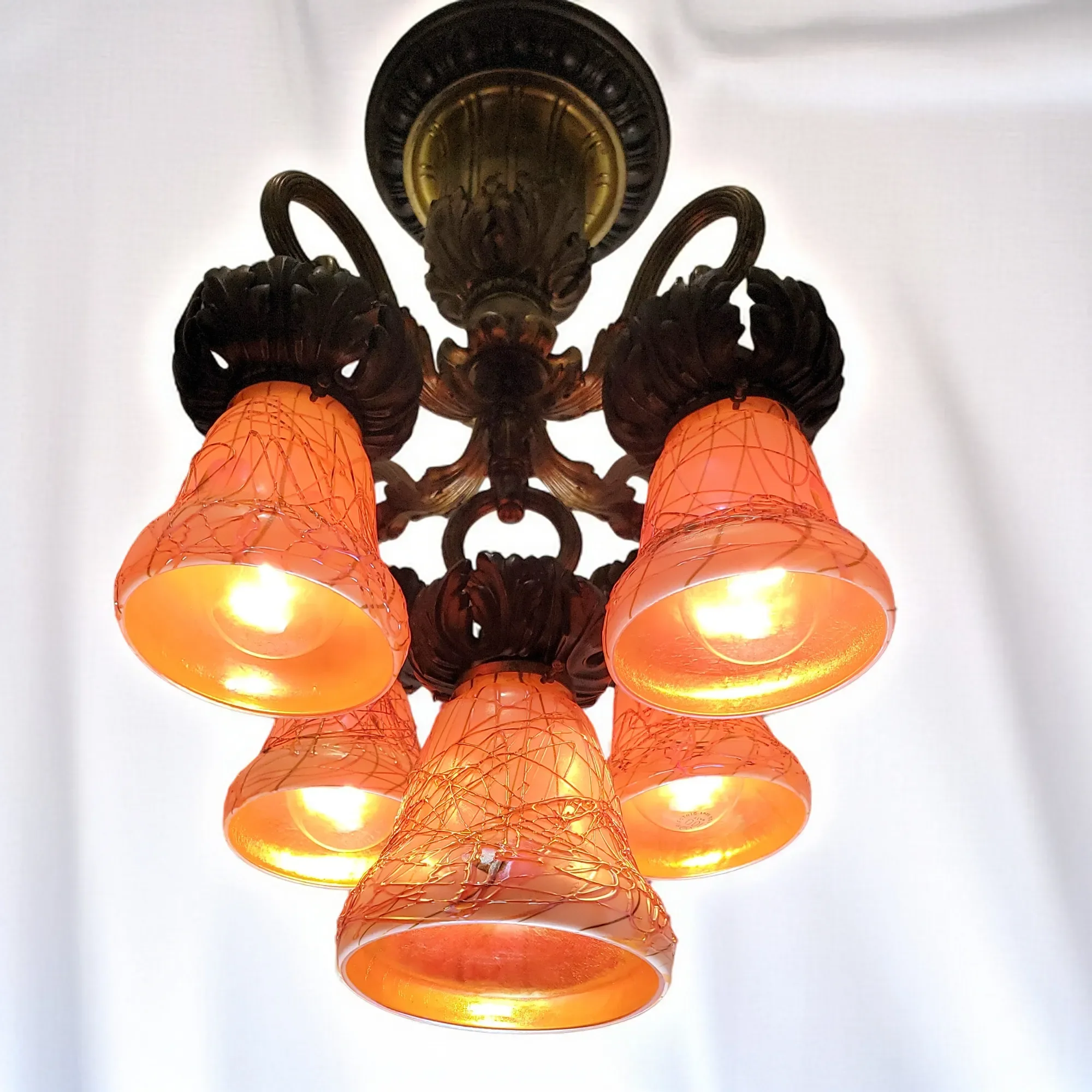 Antique Bronze E. F. Caldwell 5 Light Fixture - Petite - View 5