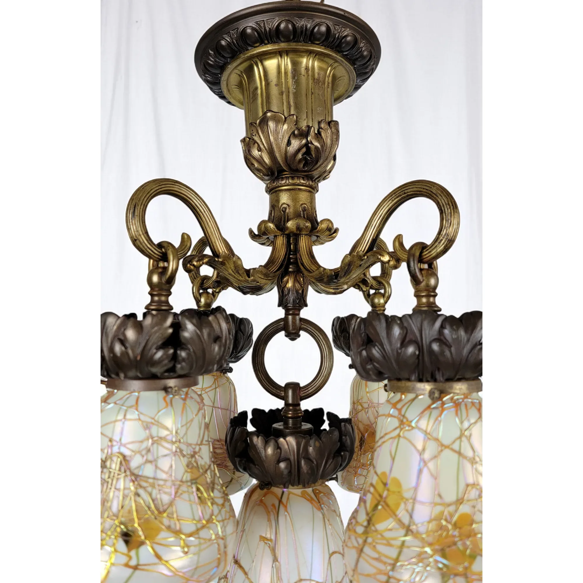 Antique Bronze E. F. Caldwell 5 Light Fixture - Petite - View 6