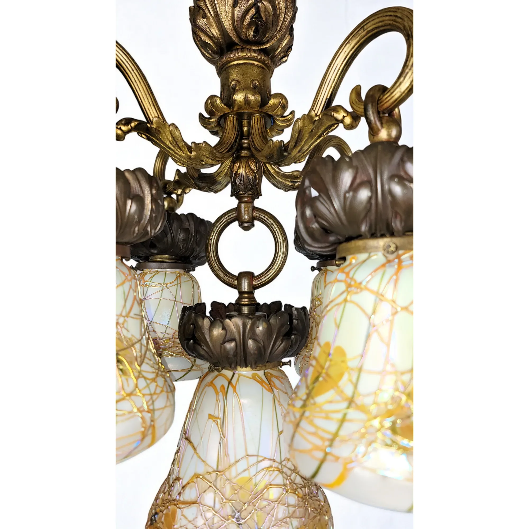 Antique Bronze E. F. Caldwell 5 Light Fixture - Petite - View 7