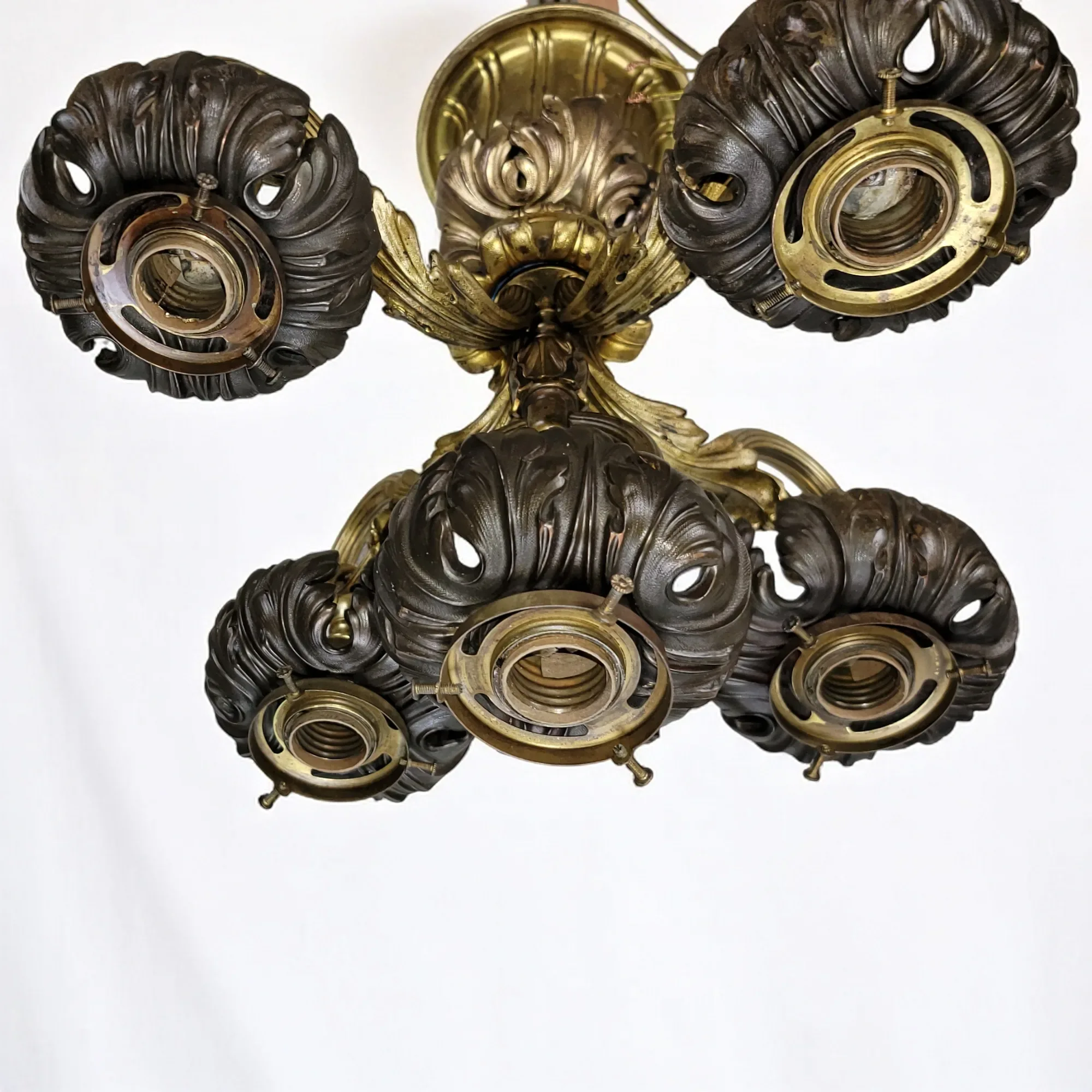 Antique Bronze E. F. Caldwell 5 Light Fixture - Petite - View 9